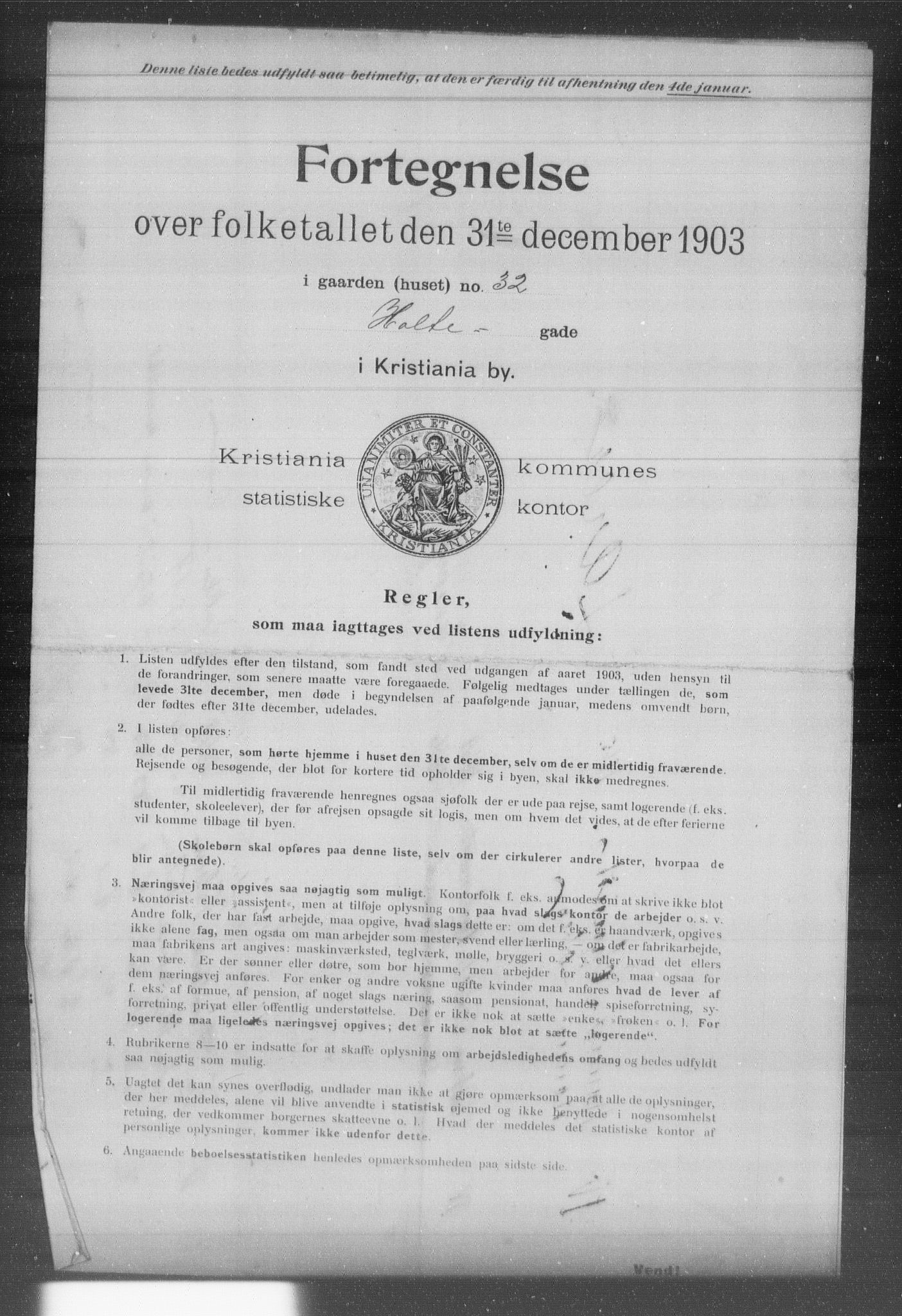 OBA, Kommunal folketelling 31.12.1903 for Kristiania kjøpstad, 1903, s. 8105