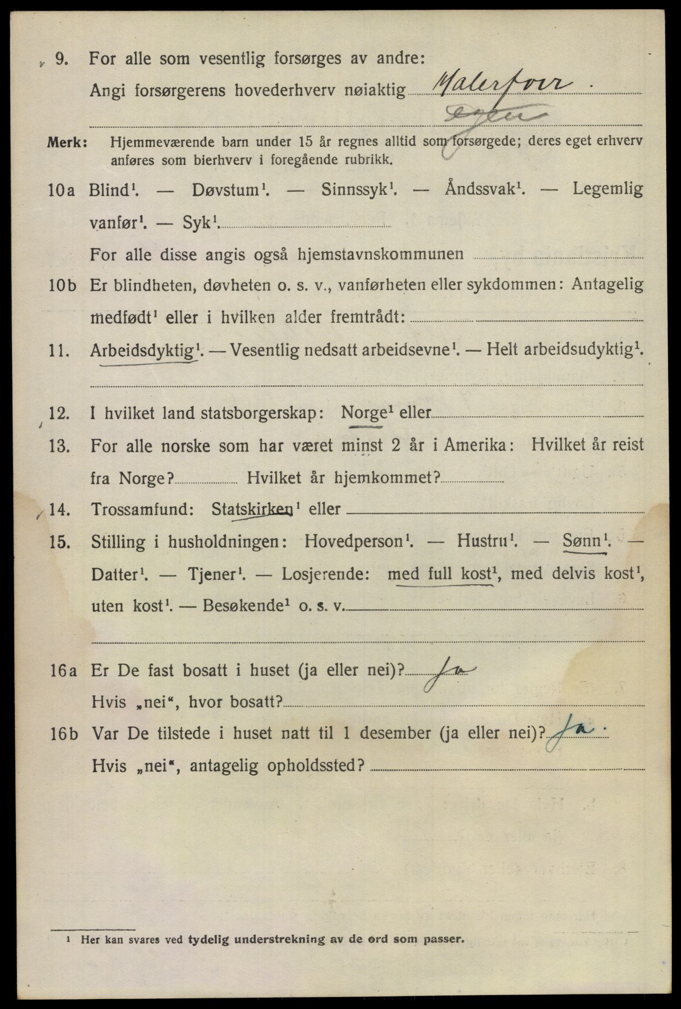 SAO, Folketelling 1920 for 0301 Kristiania kjøpstad, 1920, s. 429550