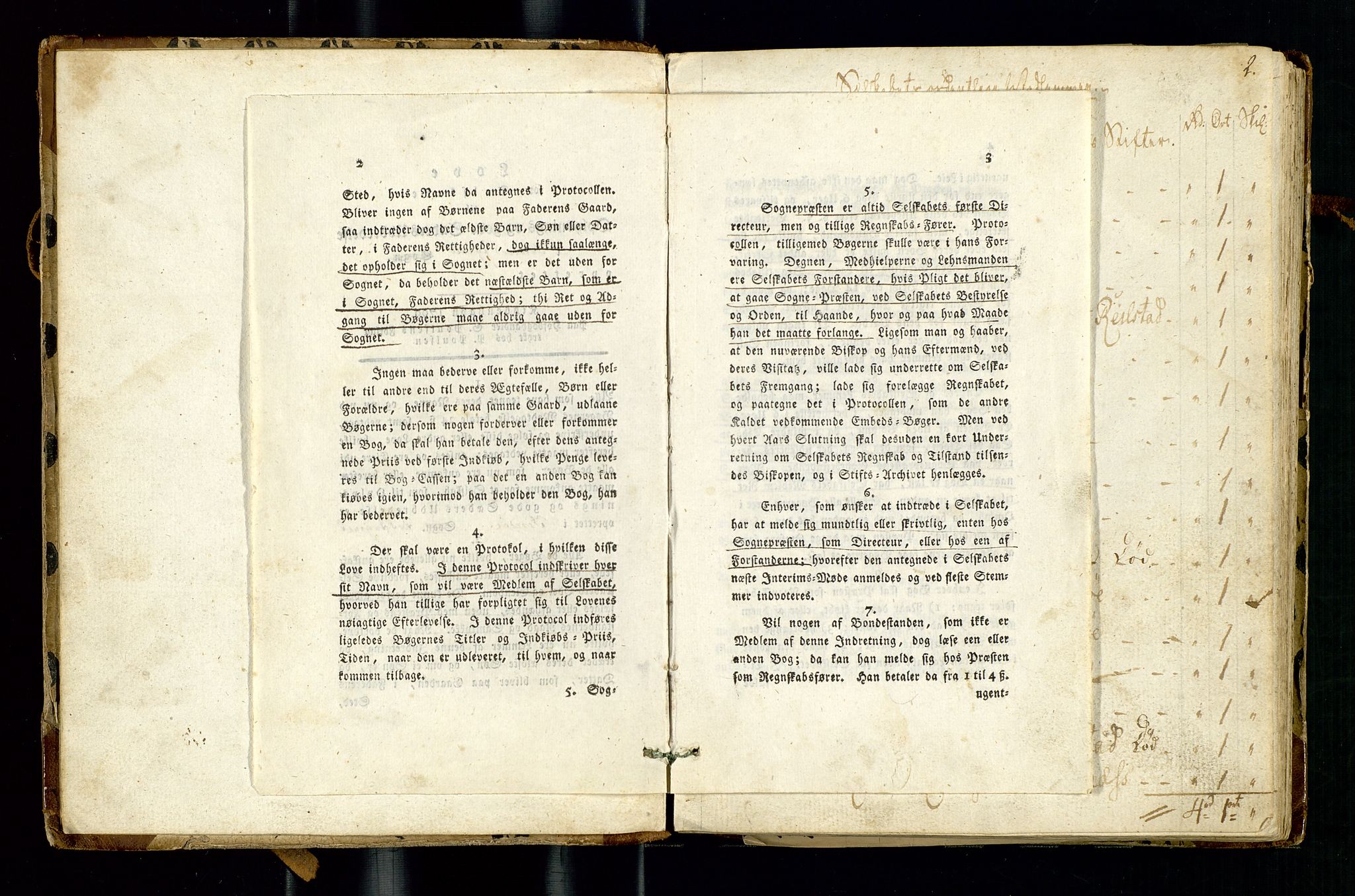 Pa 0440 - Finnøy Leseselskap, AV/SAST-A-100635/A/L0001: PROTOKOL, 1800-1843
