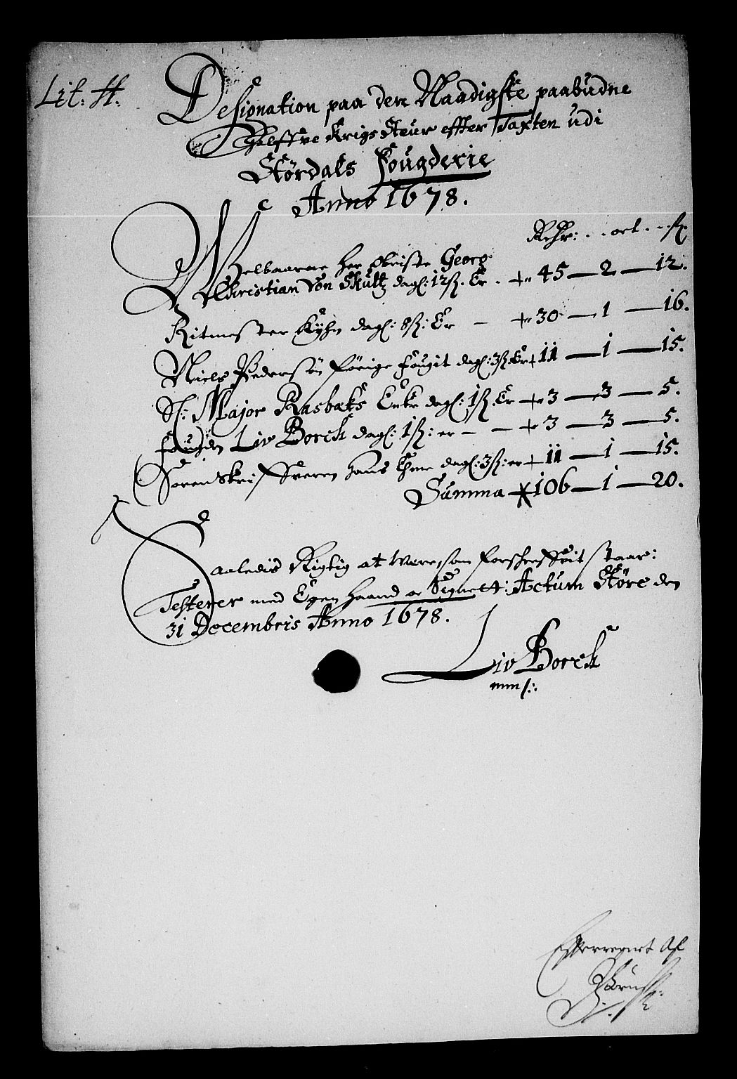Rentekammeret inntil 1814, Reviderte regnskaper, Stiftamtstueregnskaper, Trondheim stiftamt og Nordland amt, AV/RA-EA-6044/R/Re/L0050: Trondheim stiftamt og Nordland amt, 1678