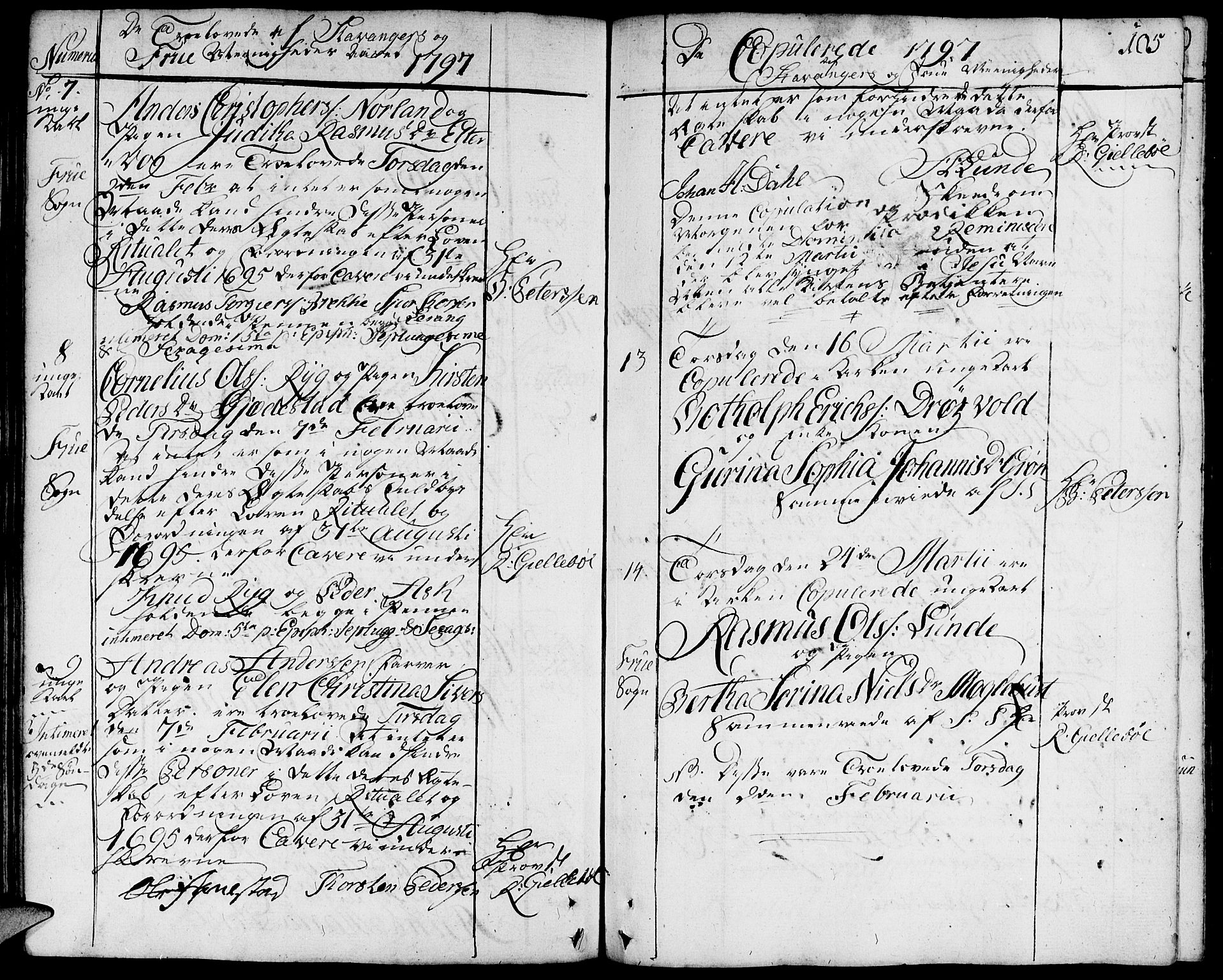 Domkirken sokneprestkontor, AV/SAST-A-101812/001/30/30BA/L0006: Ministerialbok nr. A 6, 1783-1815, s. 105