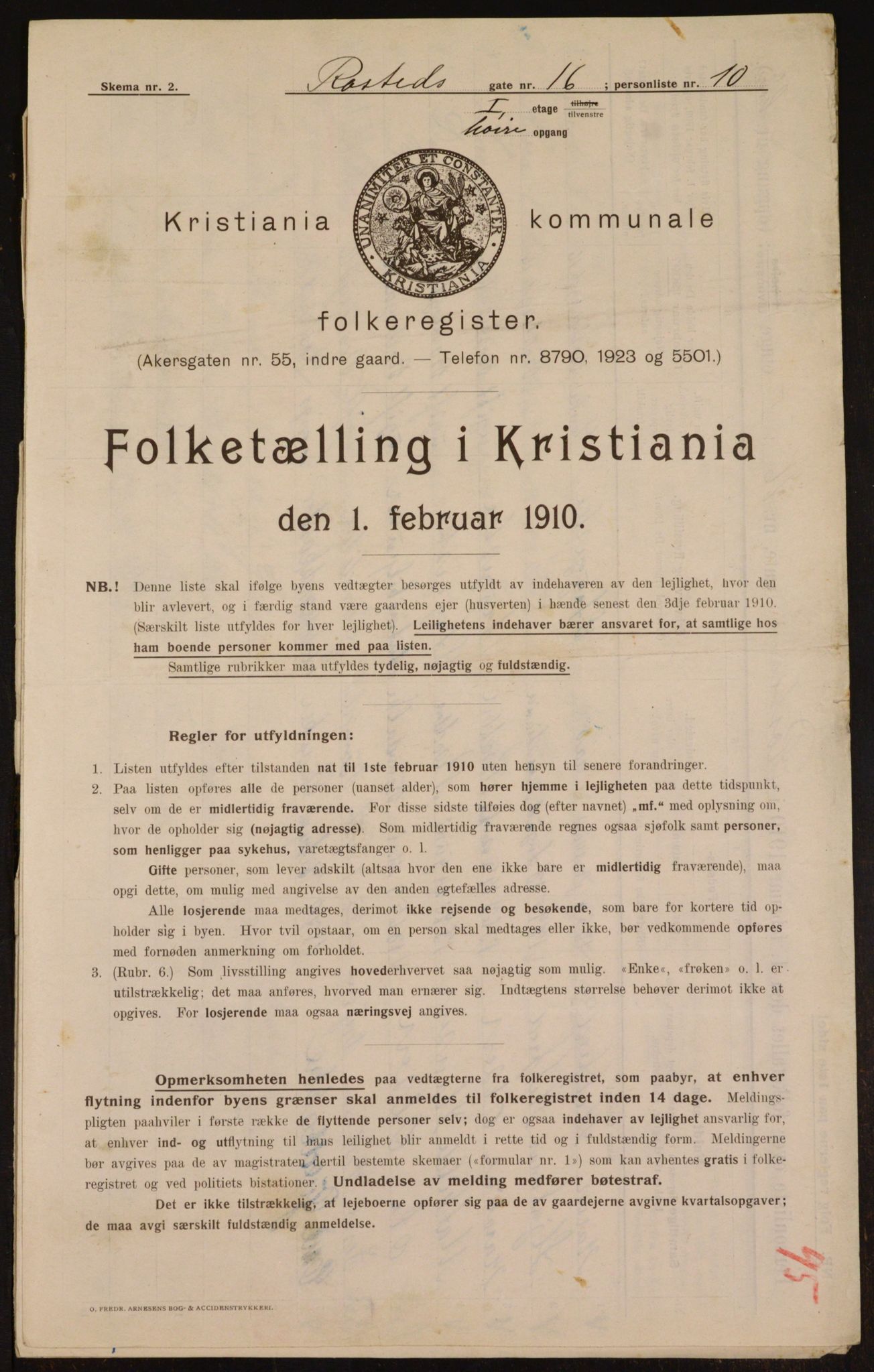 OBA, Kommunal folketelling 1.2.1910 for Kristiania, 1910, s. 80860