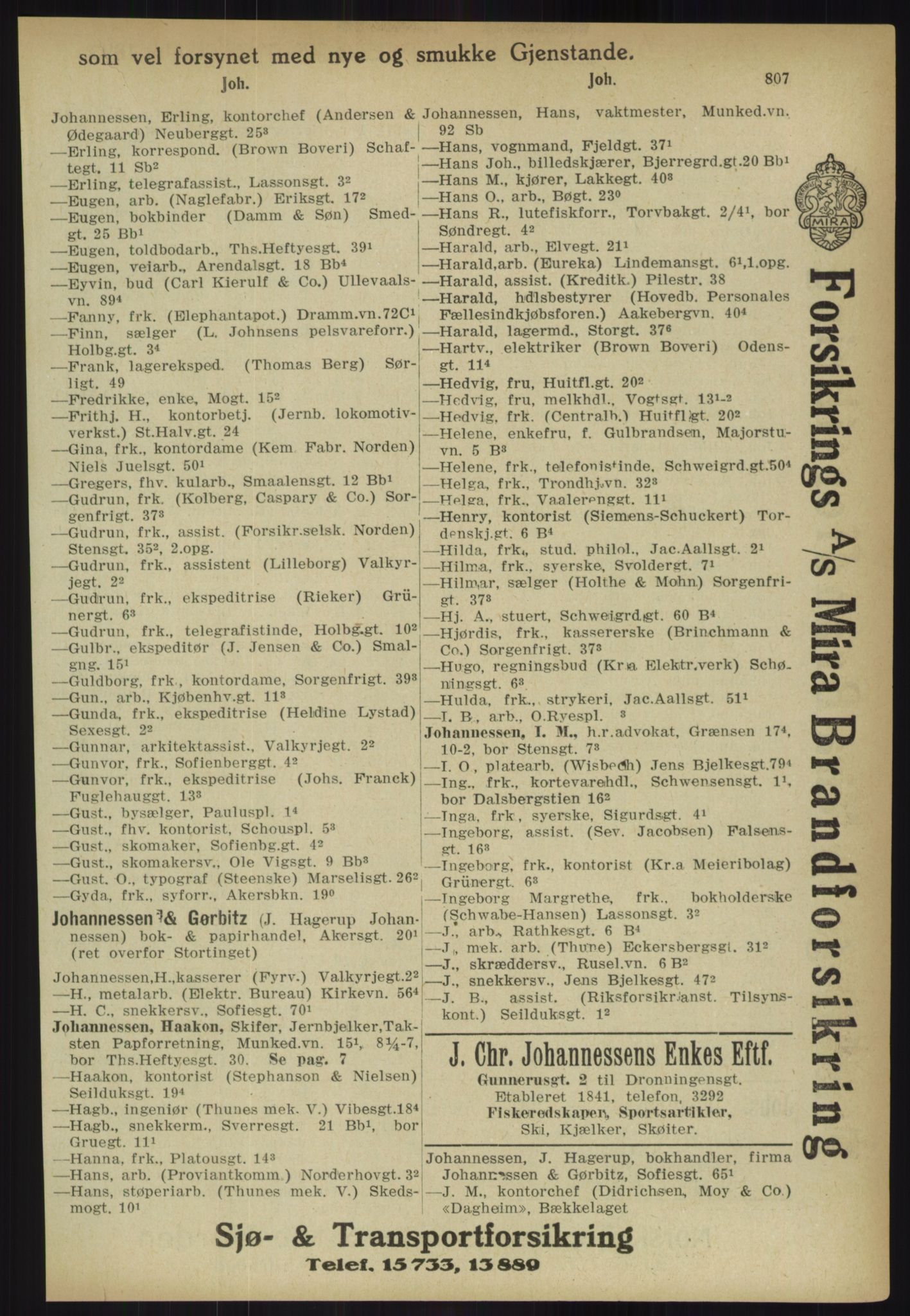 Kristiania/Oslo adressebok, PUBL/-, 1918, s. 832