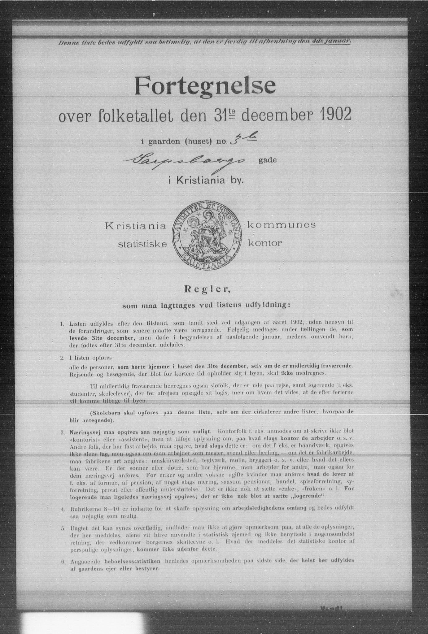 OBA, Kommunal folketelling 31.12.1902 for Kristiania kjøpstad, 1902, s. 16768