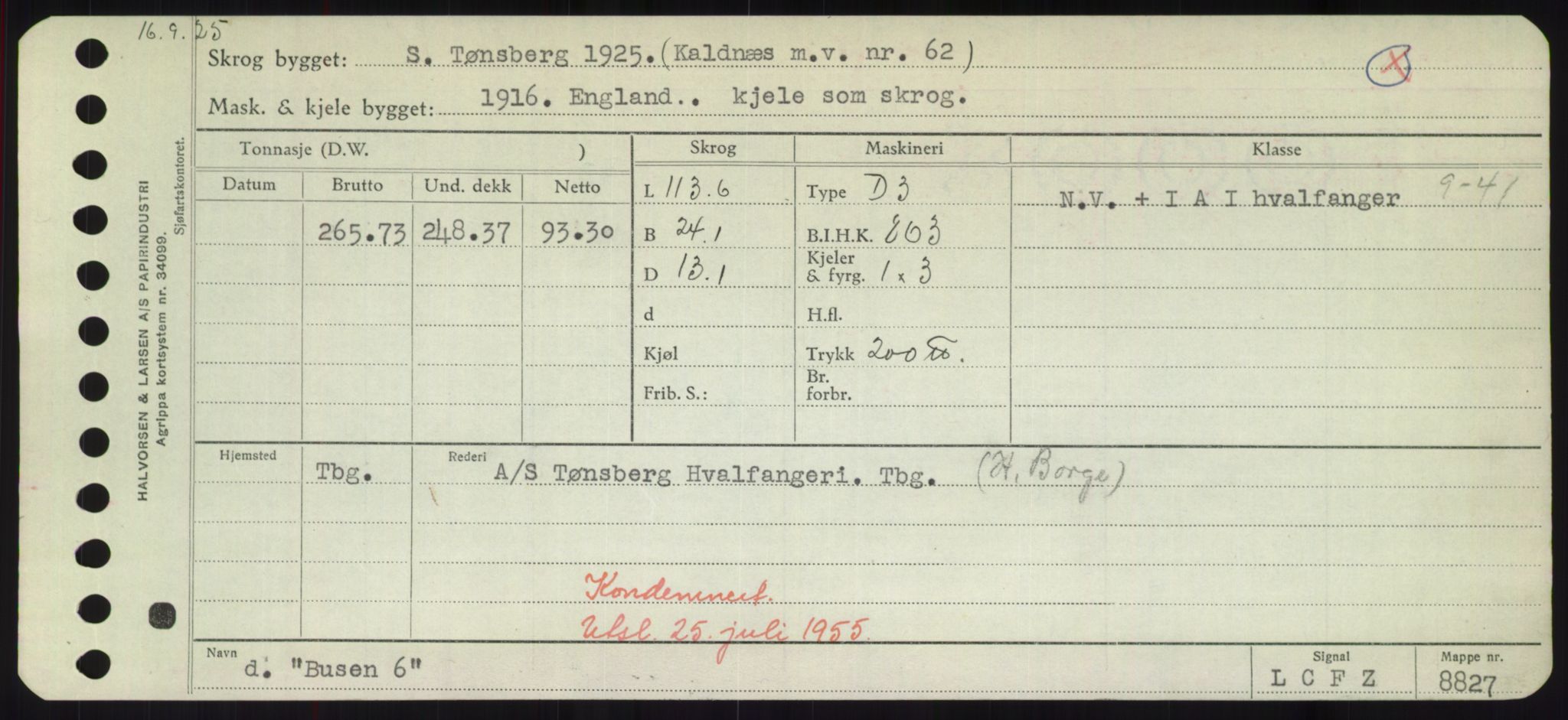 Sjøfartsdirektoratet med forløpere, Skipsmålingen, RA/S-1627/H/Hd/L0005: Fartøy, Br-Byg, s. 639