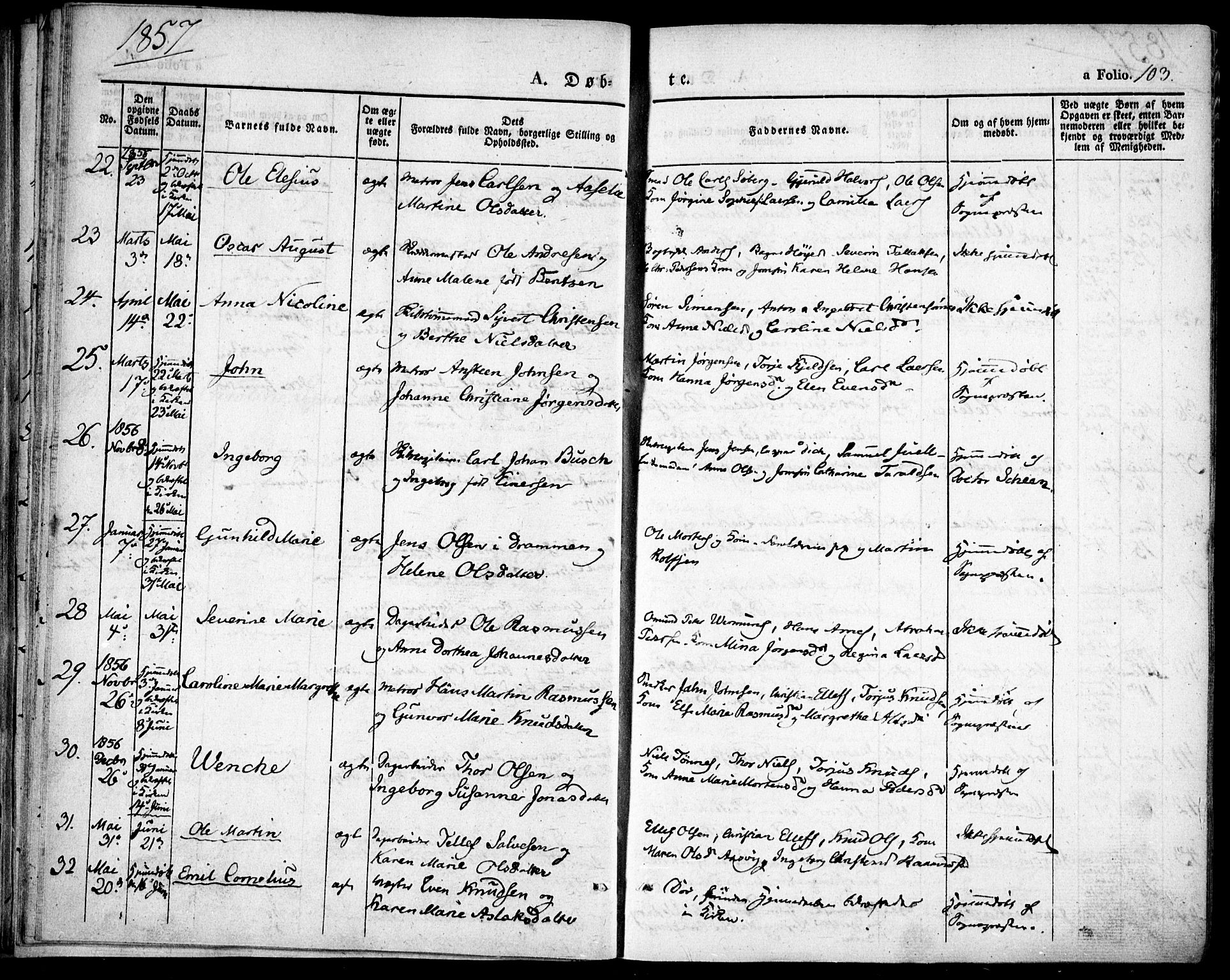 Risør sokneprestkontor, AV/SAK-1111-0035/F/Fa/L0003: Ministerialbok nr. A 3, 1838-1864, s. 103