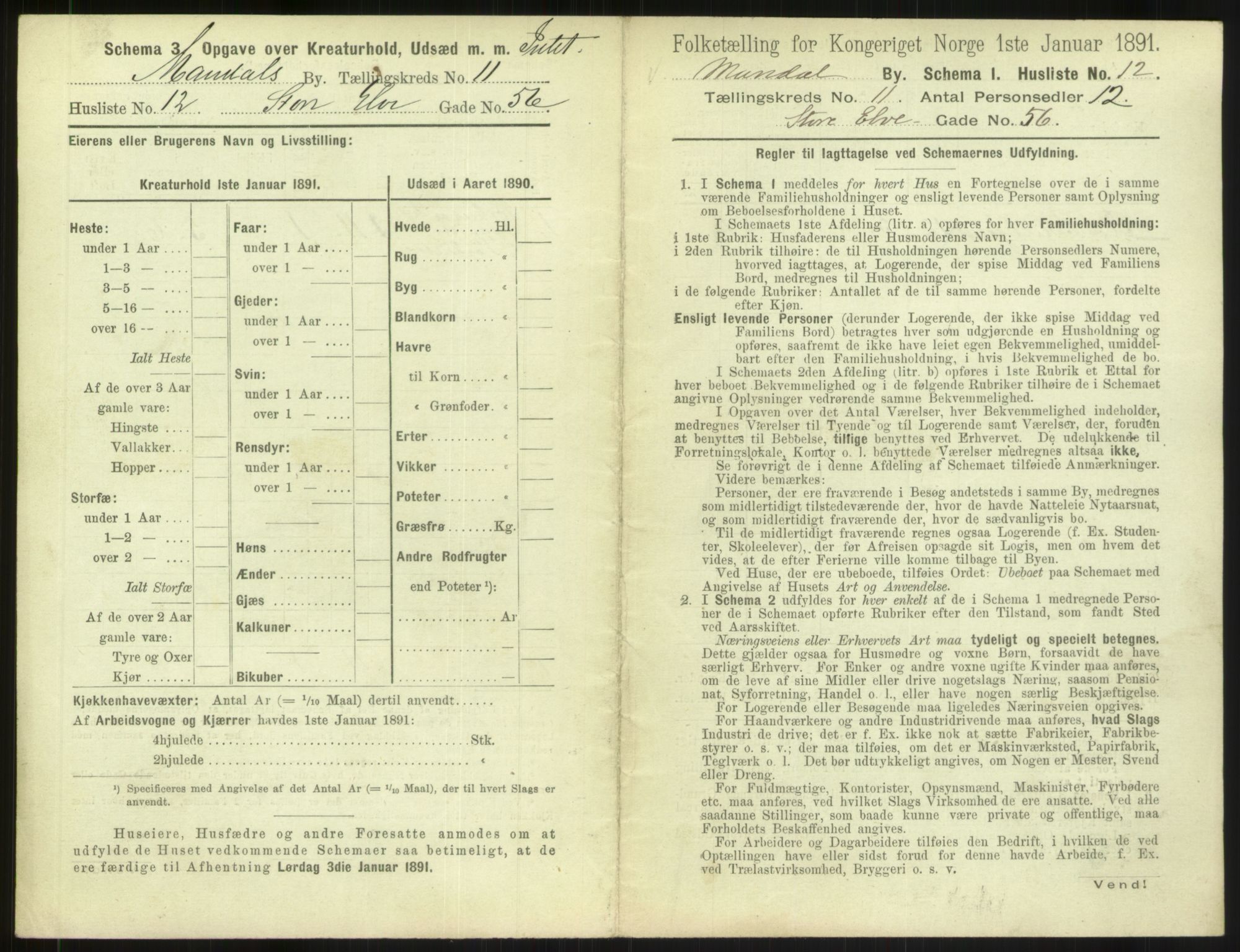 RA, Folketelling 1891 for 1002 Mandal ladested, 1891, s. 549