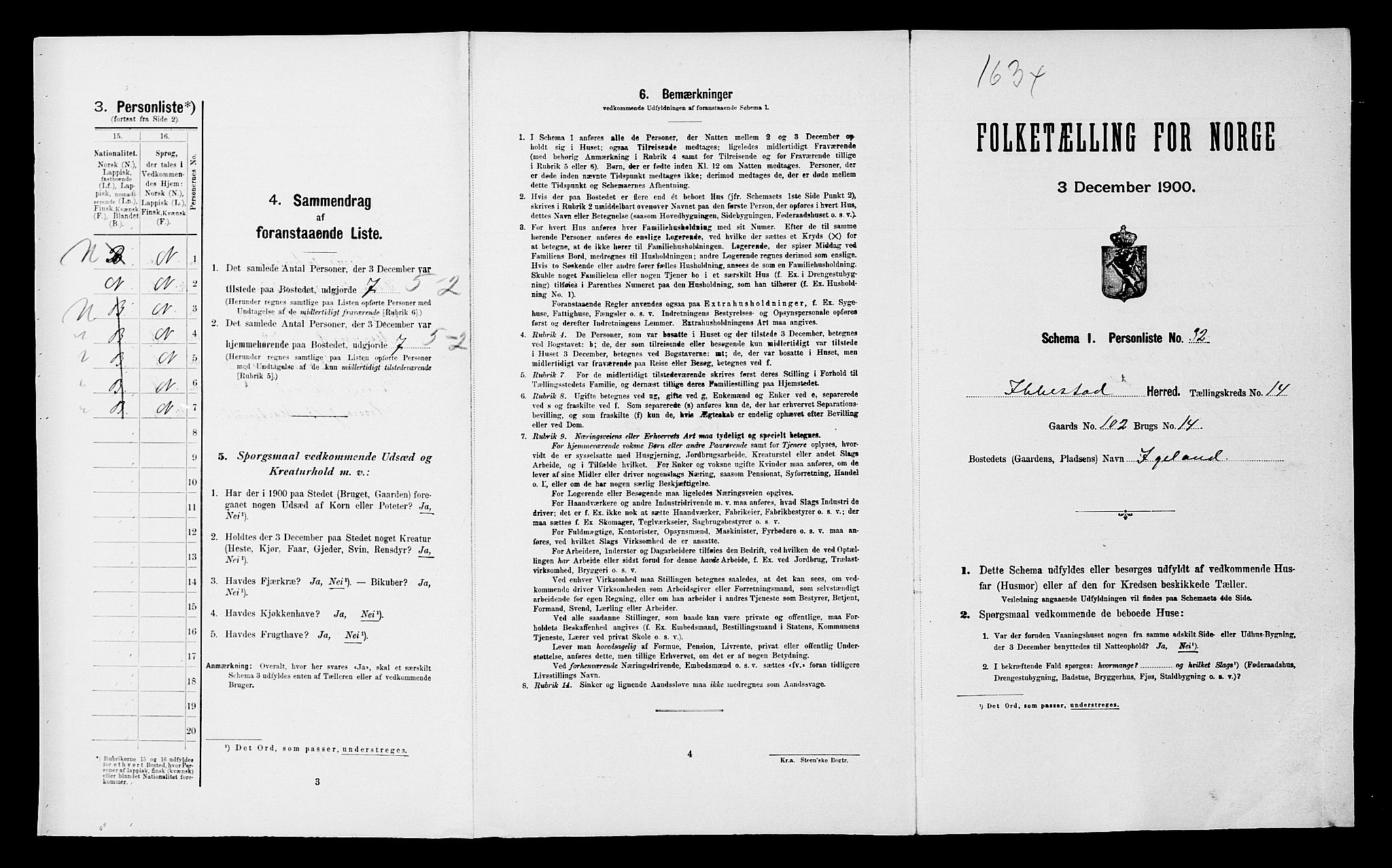 SATØ, Folketelling 1900 for 1917 Ibestad herred, 1900, s. 1917