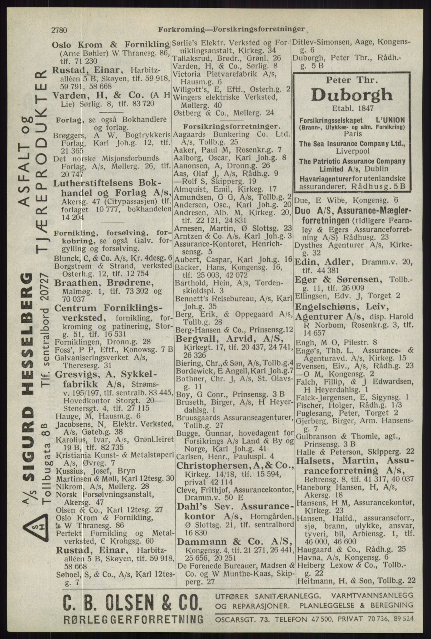 Kristiania/Oslo adressebok, PUBL/-, 1941, s. 2780