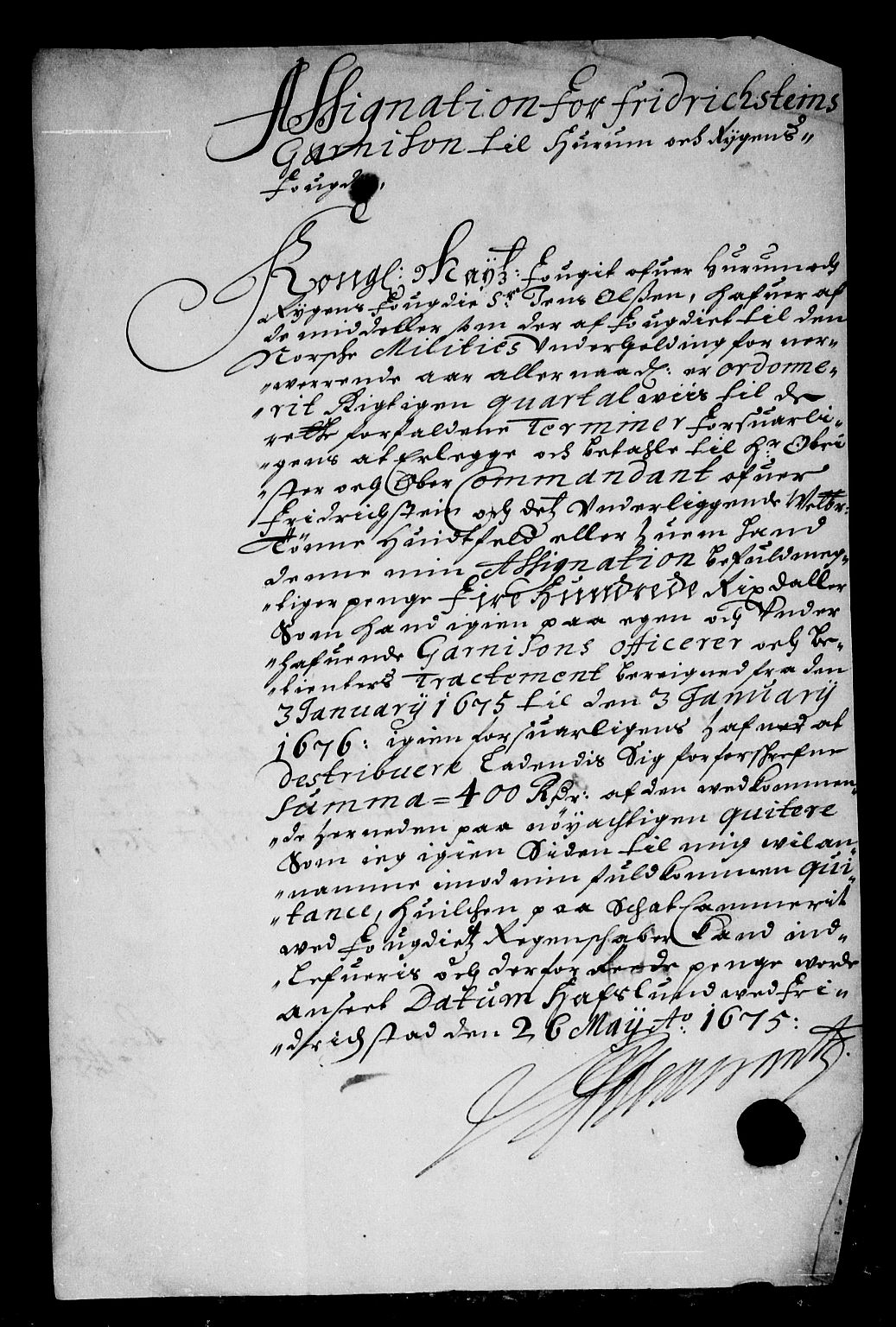 Rentekammeret inntil 1814, Reviderte regnskaper, Stiftamtstueregnskaper, Landkommissariatet på Akershus og Akershus stiftamt, AV/RA-EA-5869/R/Rb/L0108: Akershus stiftamt, 1675