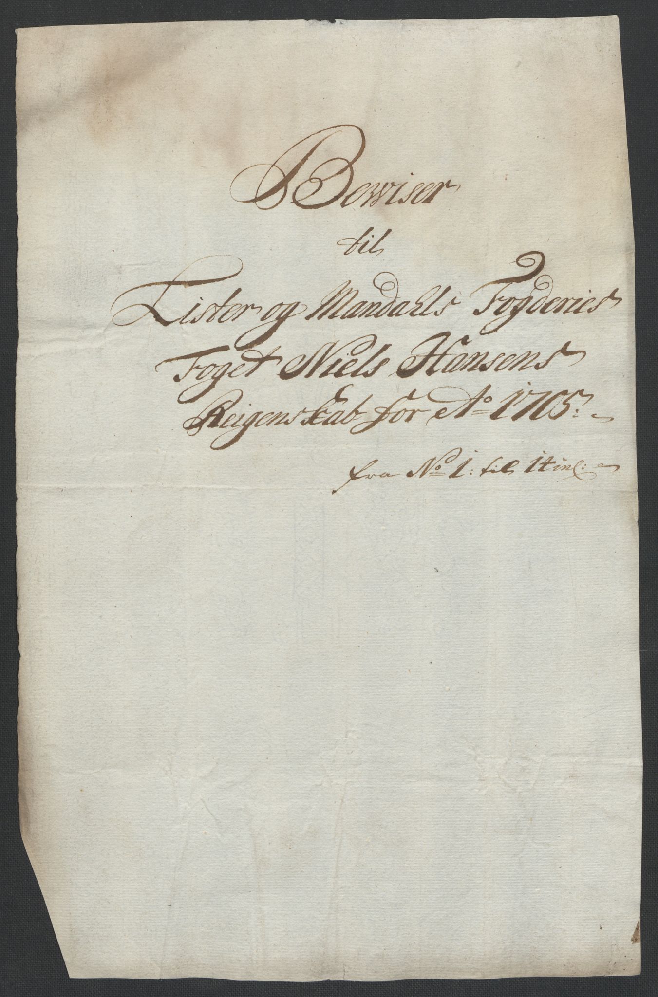 Rentekammeret inntil 1814, Reviderte regnskaper, Fogderegnskap, RA/EA-4092/R43/L2551: Fogderegnskap Lista og Mandal, 1705-1709, s. 34