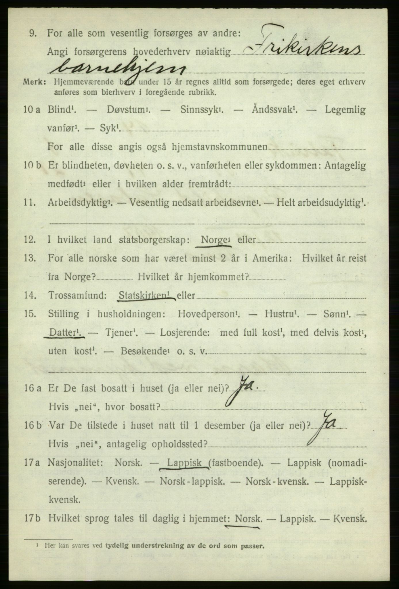 SATØ, Folketelling 1920 for 2013 Talvik herred, 1920, s. 5361