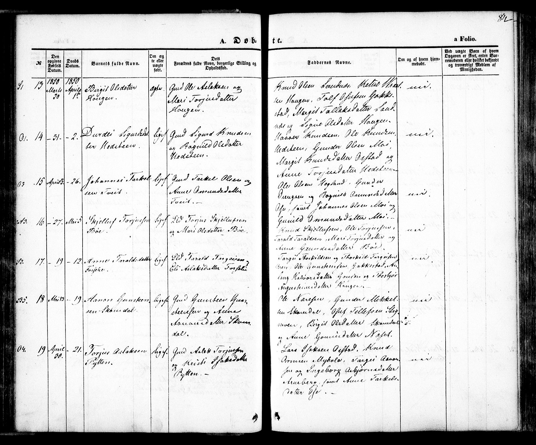 Bygland sokneprestkontor, AV/SAK-1111-0006/F/Fa/Fab/L0004: Ministerialbok nr. A 4, 1842-1858, s. 84