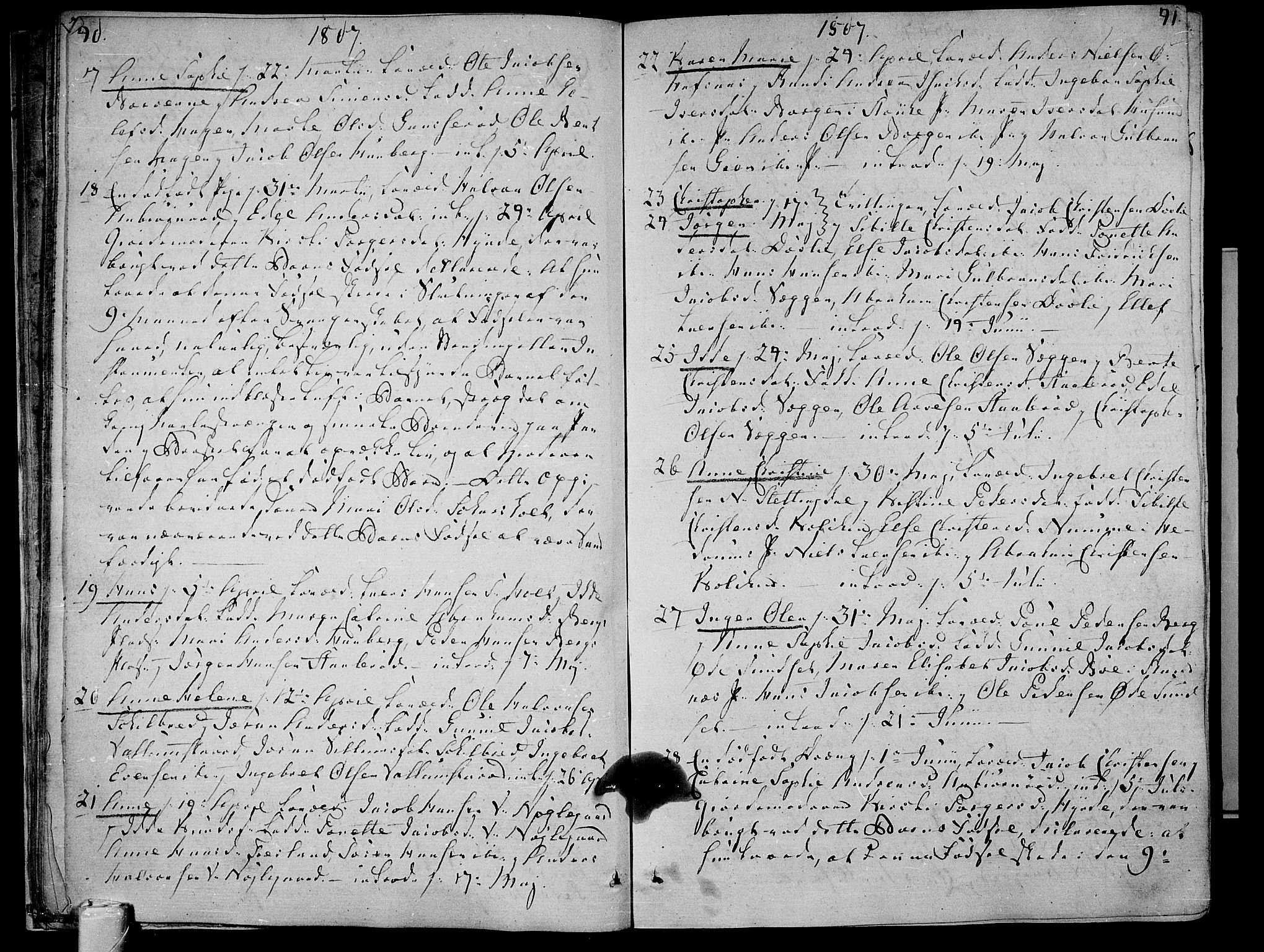 Andebu kirkebøker, AV/SAKO-A-336/F/Fa/L0003: Ministerialbok nr. I 3 /1, 1803-1828, s. 40-41