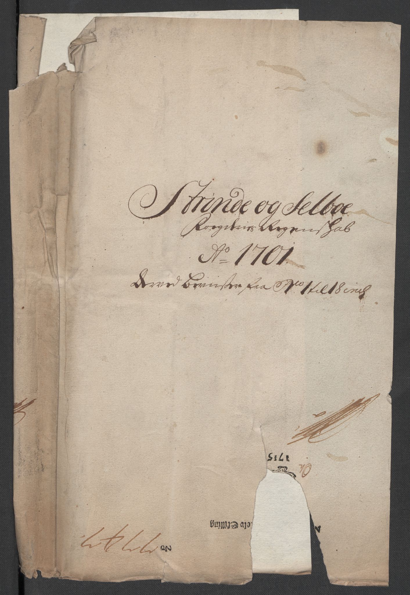 Rentekammeret inntil 1814, Reviderte regnskaper, Fogderegnskap, AV/RA-EA-4092/R61/L4108: Fogderegnskap Strinda og Selbu, 1701-1703, s. 3