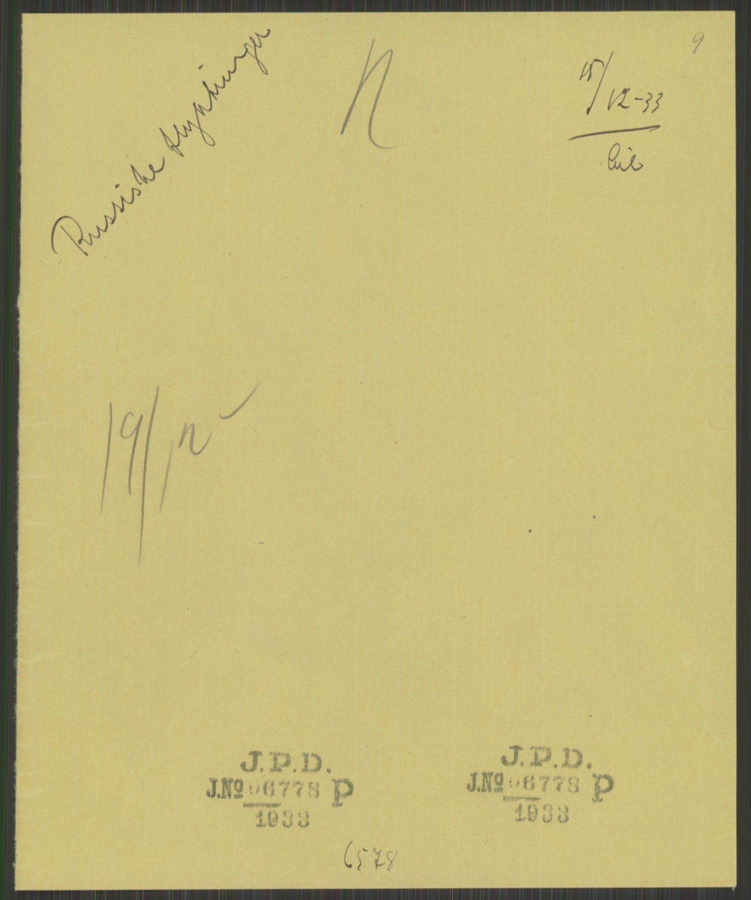 Justisdepartementet, Politikontoret P, AV/RA-S-2220/O/Ob/L0060: Russiske flyktninger IV, 1926-1933