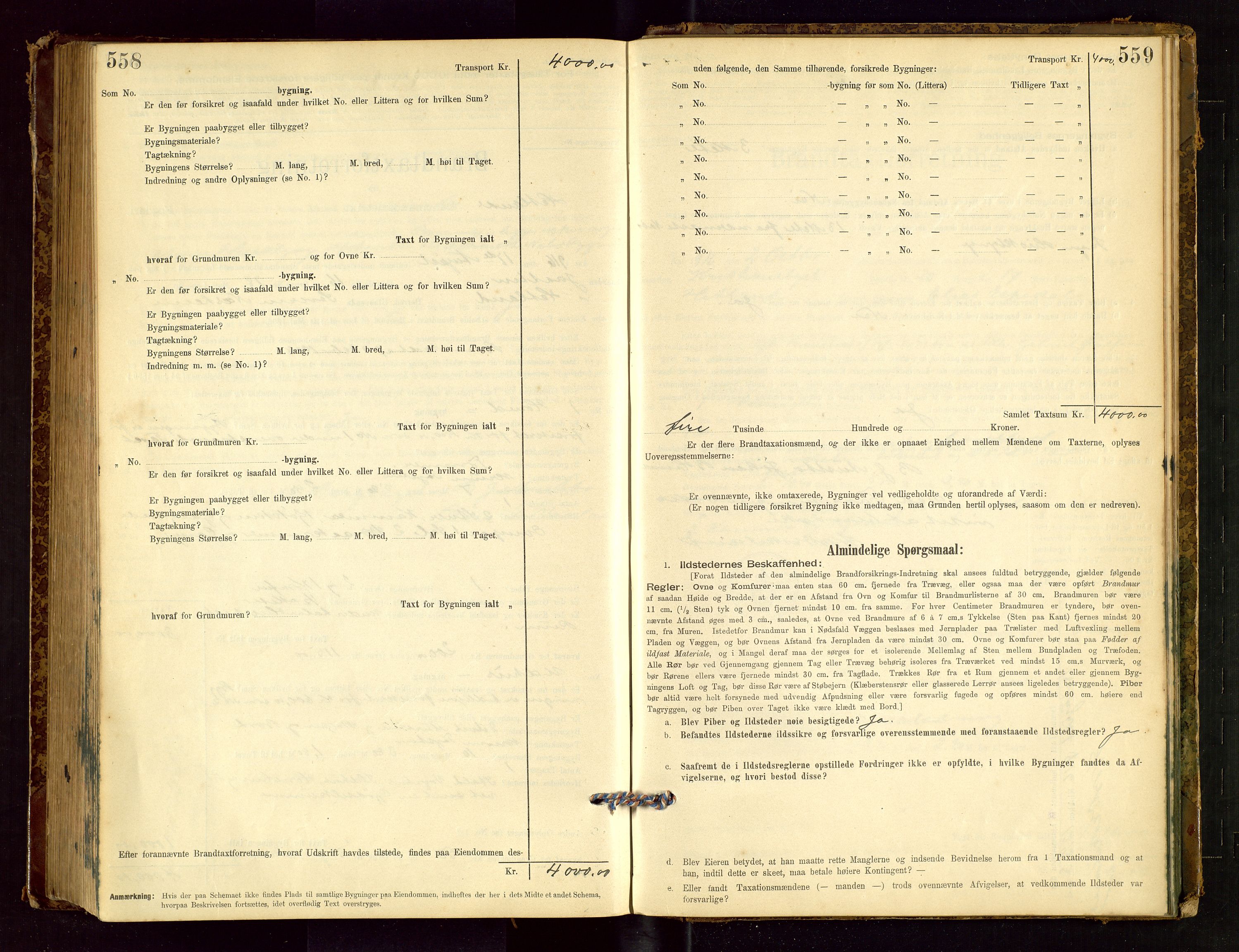 Hetland lensmannskontor, AV/SAST-A-100101/Gob/L0001: "Brandtaxationsprotokol", 1895-1918, s. 558-559