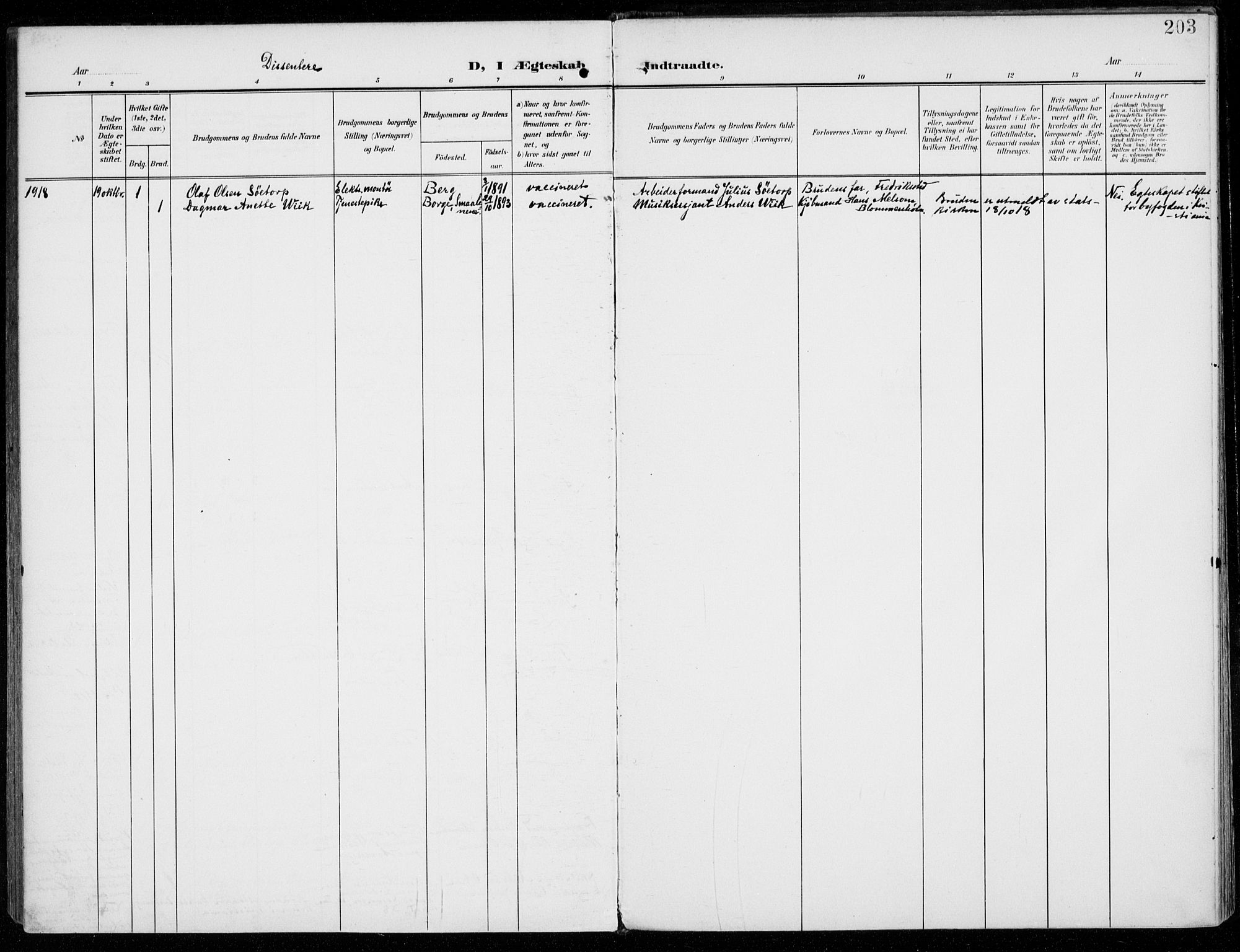 Vestby prestekontor Kirkebøker, SAO/A-10893/F/Fc/L0002: Ministerialbok nr. III 2, 1906-1940, s. 203