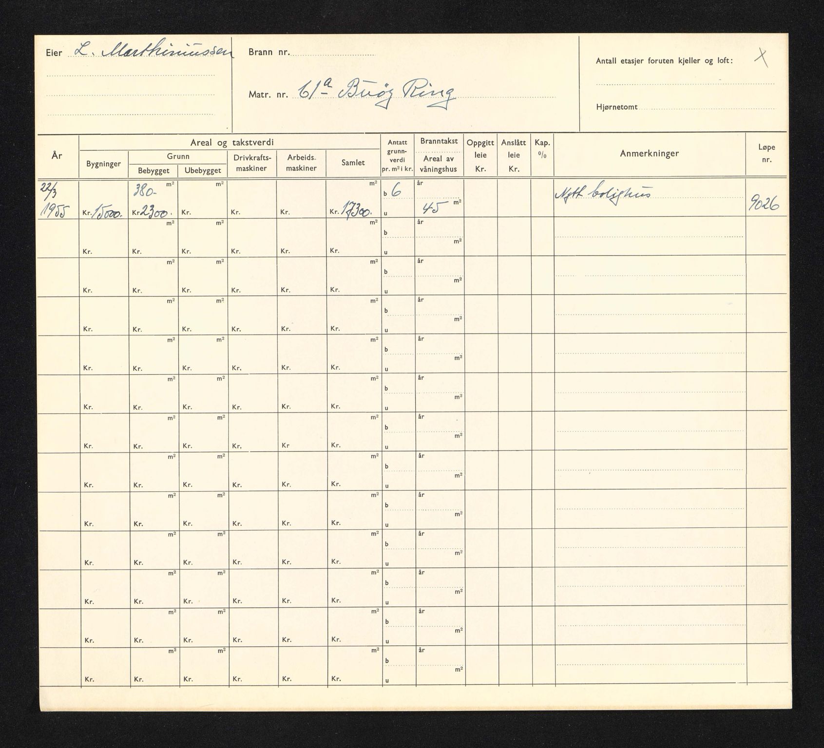 Stavanger kommune. Skattetakstvesenet, BYST/A-0440/F/Fa/Faa/L0007/0006: Skattetakstkort / Buøy ring 61 - 82