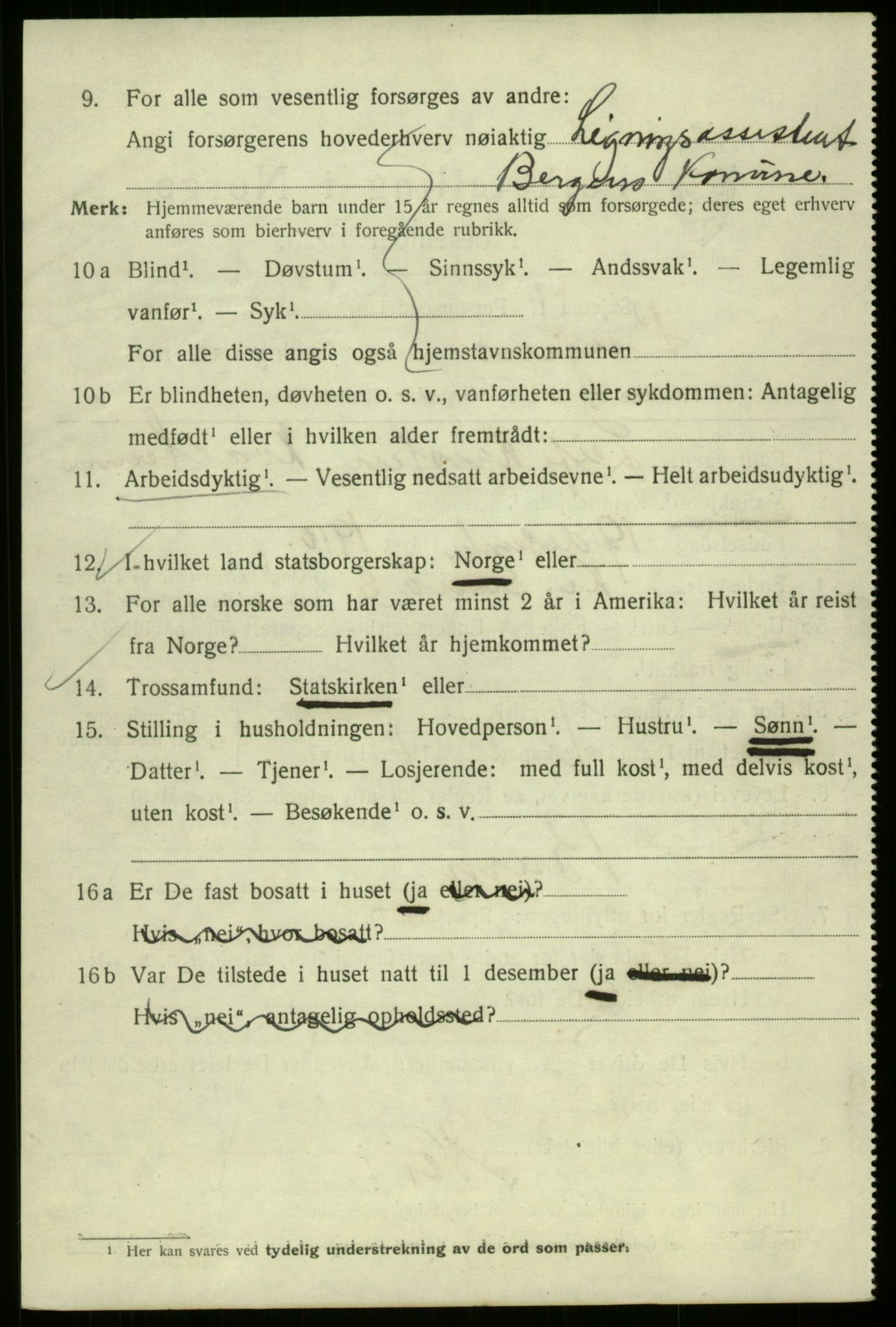 SAB, Folketelling 1920 for 1301 Bergen kjøpstad, 1920, s. 141563