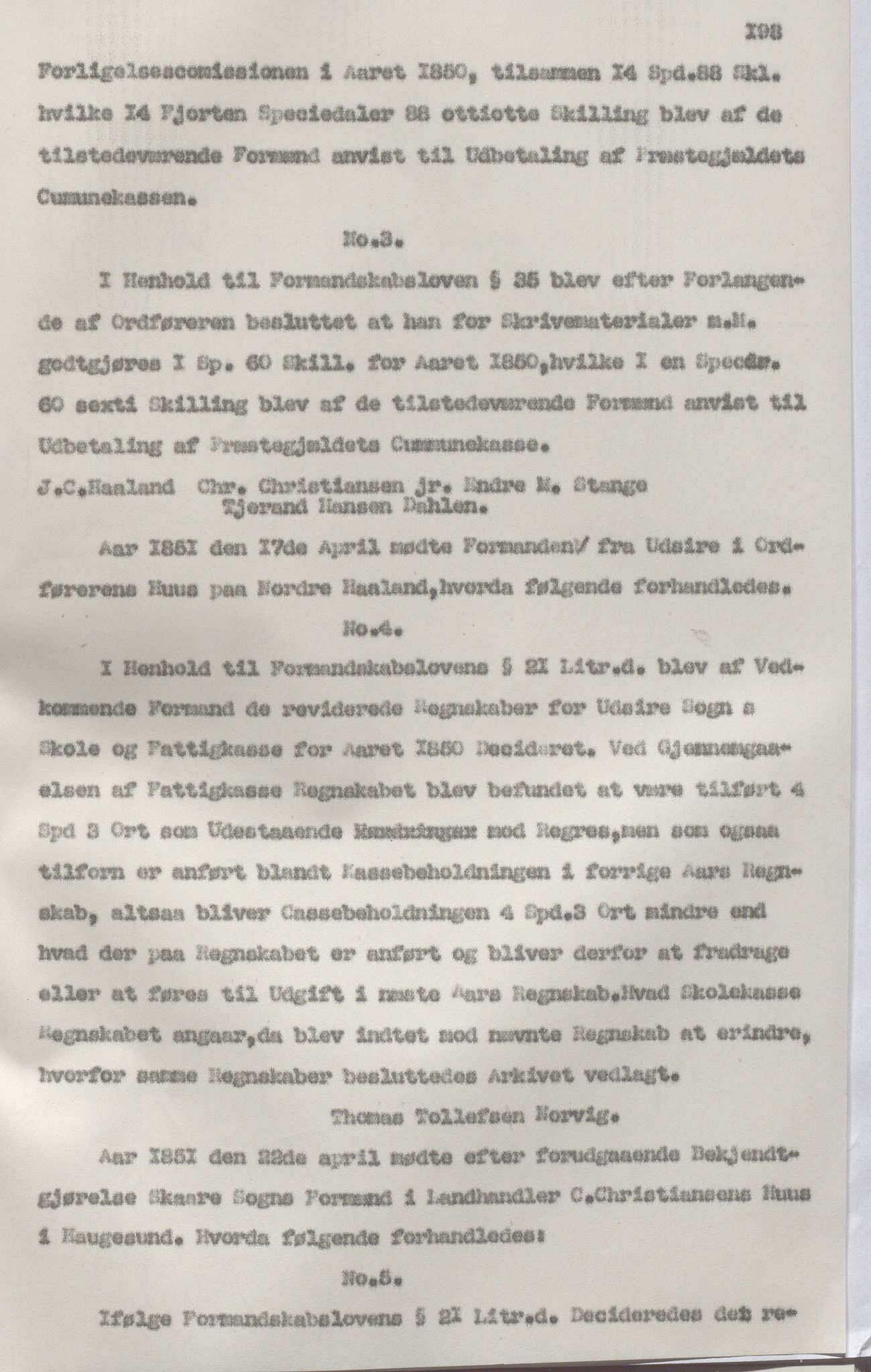 Torvastad kommune - Formannskapet, IKAR/K-101331/A/L0002: Avskrift av forhandlingsprotokoll, 1837-1855, s. 198