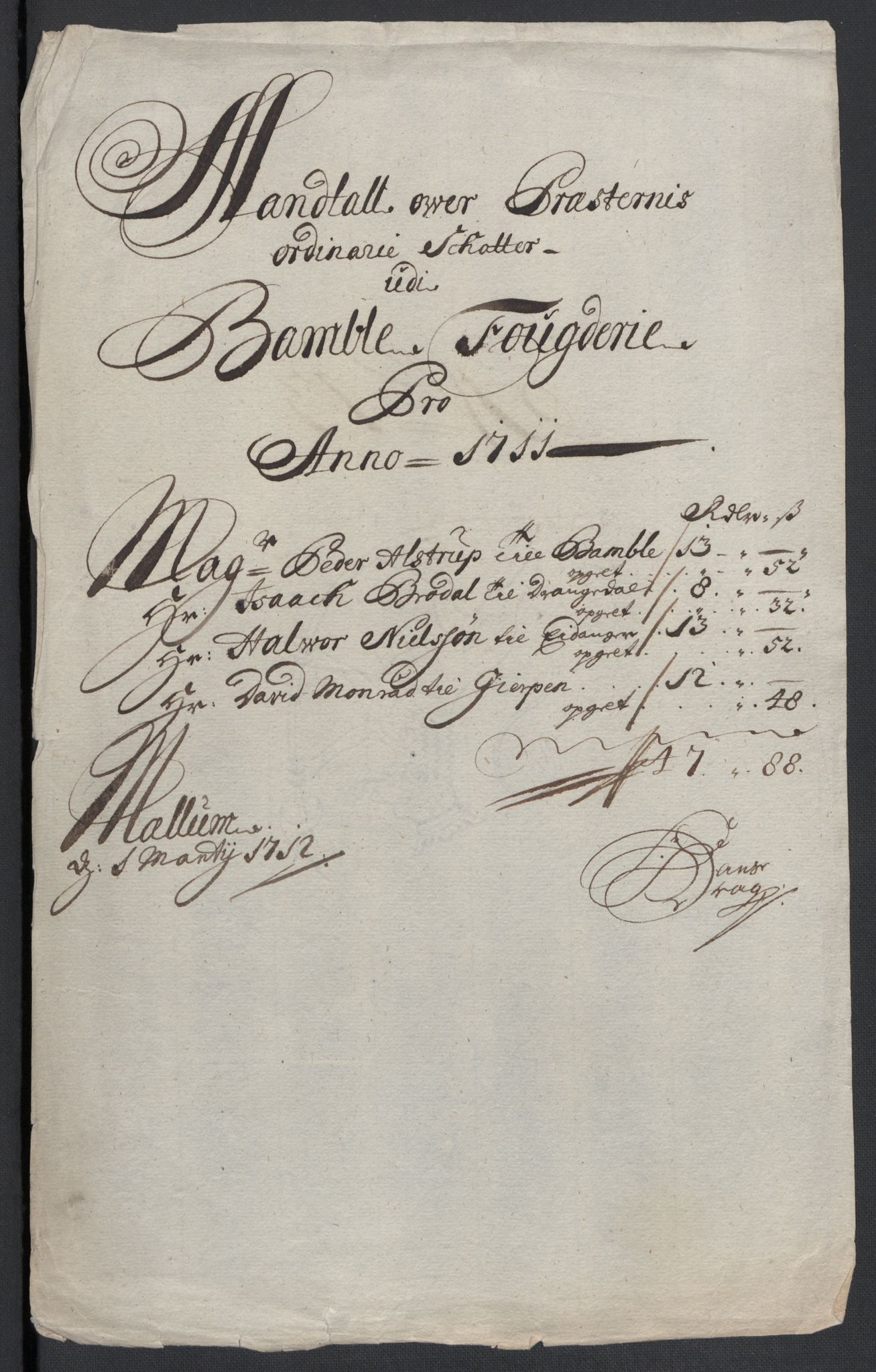 Rentekammeret inntil 1814, Reviderte regnskaper, Fogderegnskap, RA/EA-4092/R36/L2120: Fogderegnskap Øvre og Nedre Telemark og Bamble, 1711, s. 145