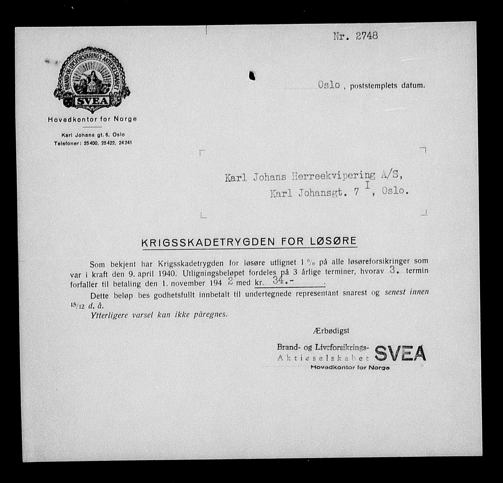 Justisdepartementet, Tilbakeføringskontoret for inndratte formuer, AV/RA-S-1564/H/Hc/Hcc/L0949: --, 1945-1947, s. 152