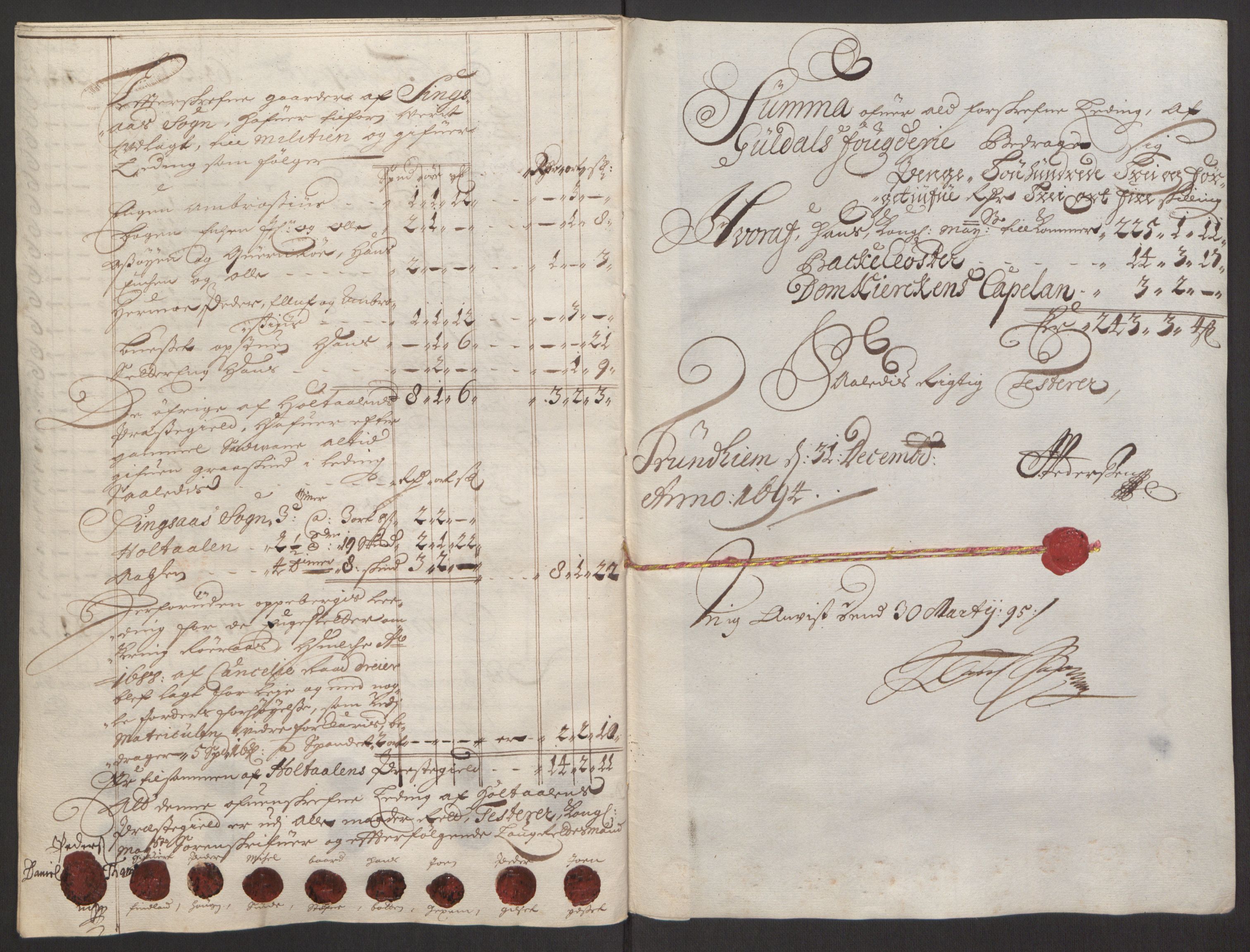 Rentekammeret inntil 1814, Reviderte regnskaper, Fogderegnskap, AV/RA-EA-4092/R60/L3944: Fogderegnskap Orkdal og Gauldal, 1694, s. 405