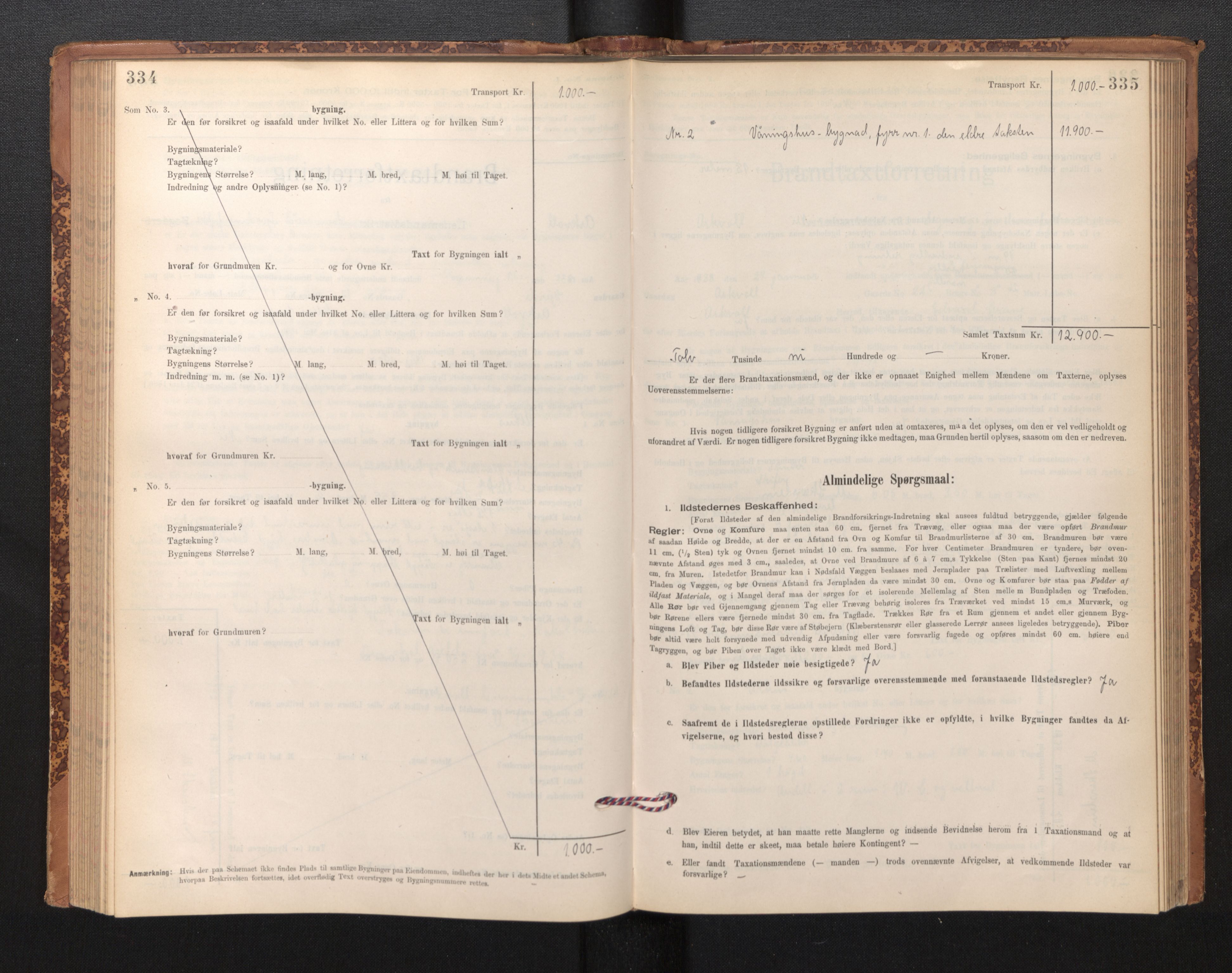Lensmannen i Askvoll, SAB/A-26301/0012/L0004: Branntakstprotokoll, skjematakst og liste over branntakstmenn, 1895-1932, s. 334-335