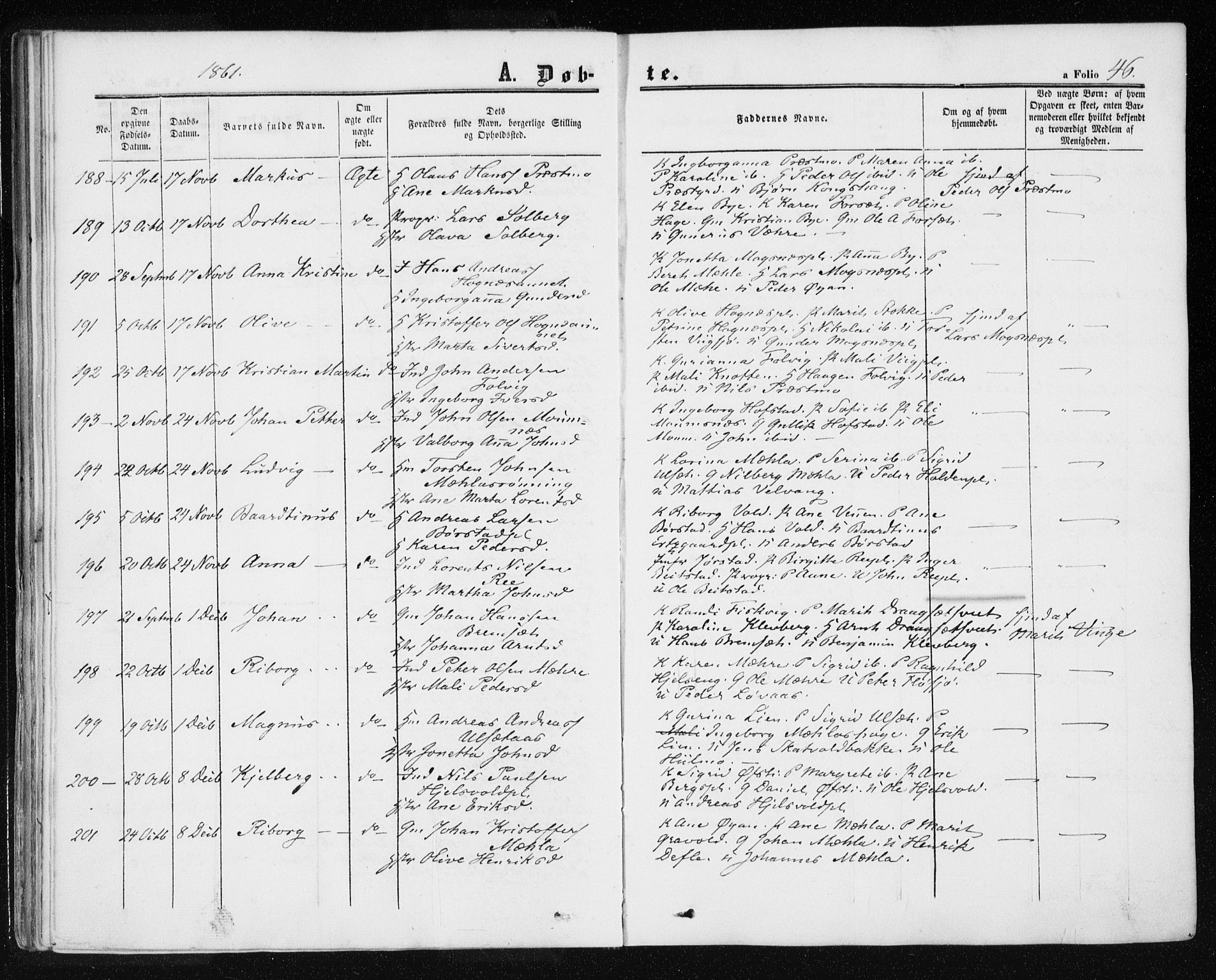 Ministerialprotokoller, klokkerbøker og fødselsregistre - Nord-Trøndelag, SAT/A-1458/709/L0075: Ministerialbok nr. 709A15, 1859-1870, s. 46