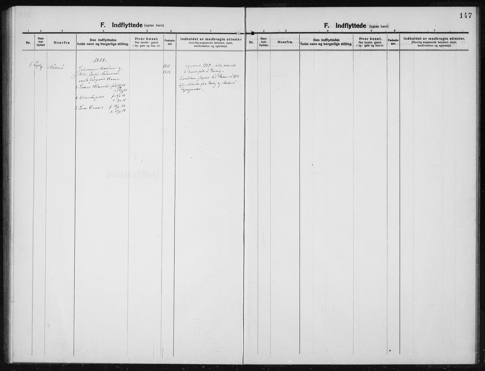 Nannestad prestekontor Kirkebøker, SAO/A-10414a/G/Gc/L0002: Klokkerbok nr. III 2, 1917-1940, s. 147