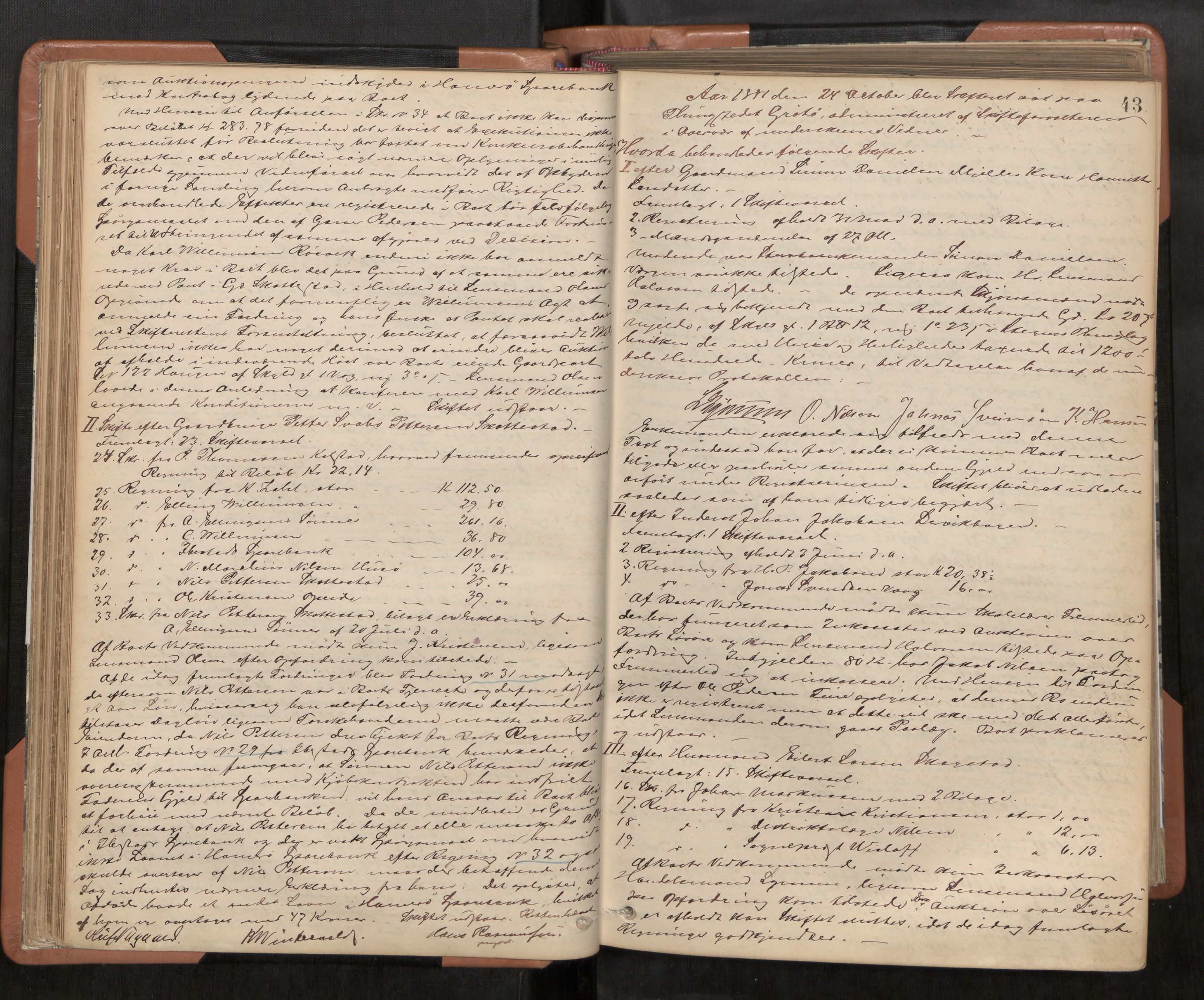 Steigen og Ofoten sorenskriveri, AV/SAT-A-0030/1/3/3B/L0001: Skiftebehandlingsprotokoll, 1879-1901, s. 43