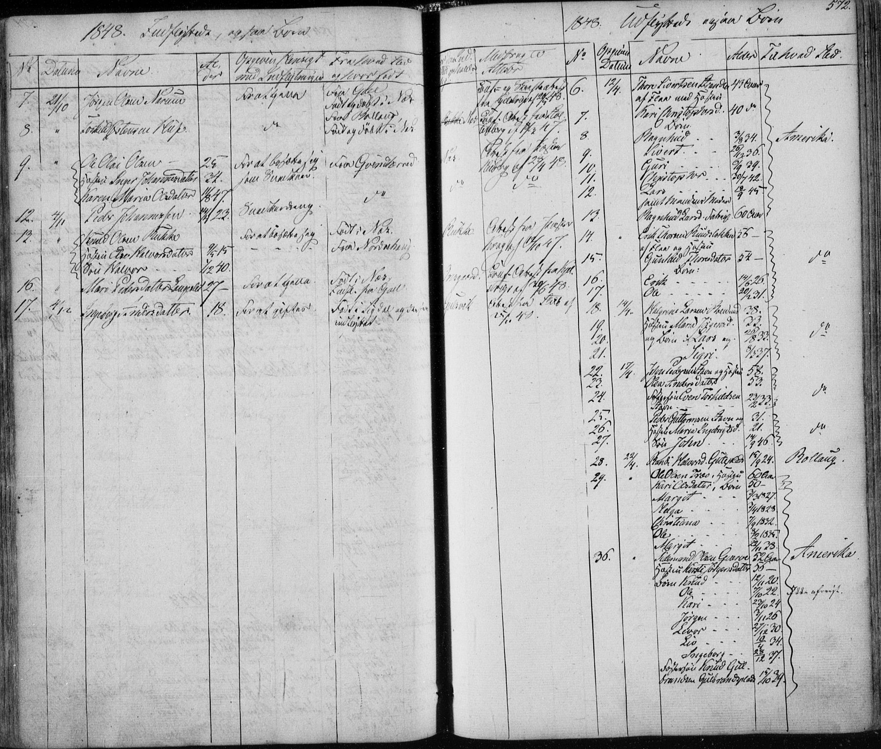 Nes kirkebøker, AV/SAKO-A-236/F/Fa/L0009: Ministerialbok nr. 9, 1834-1863, s. 572