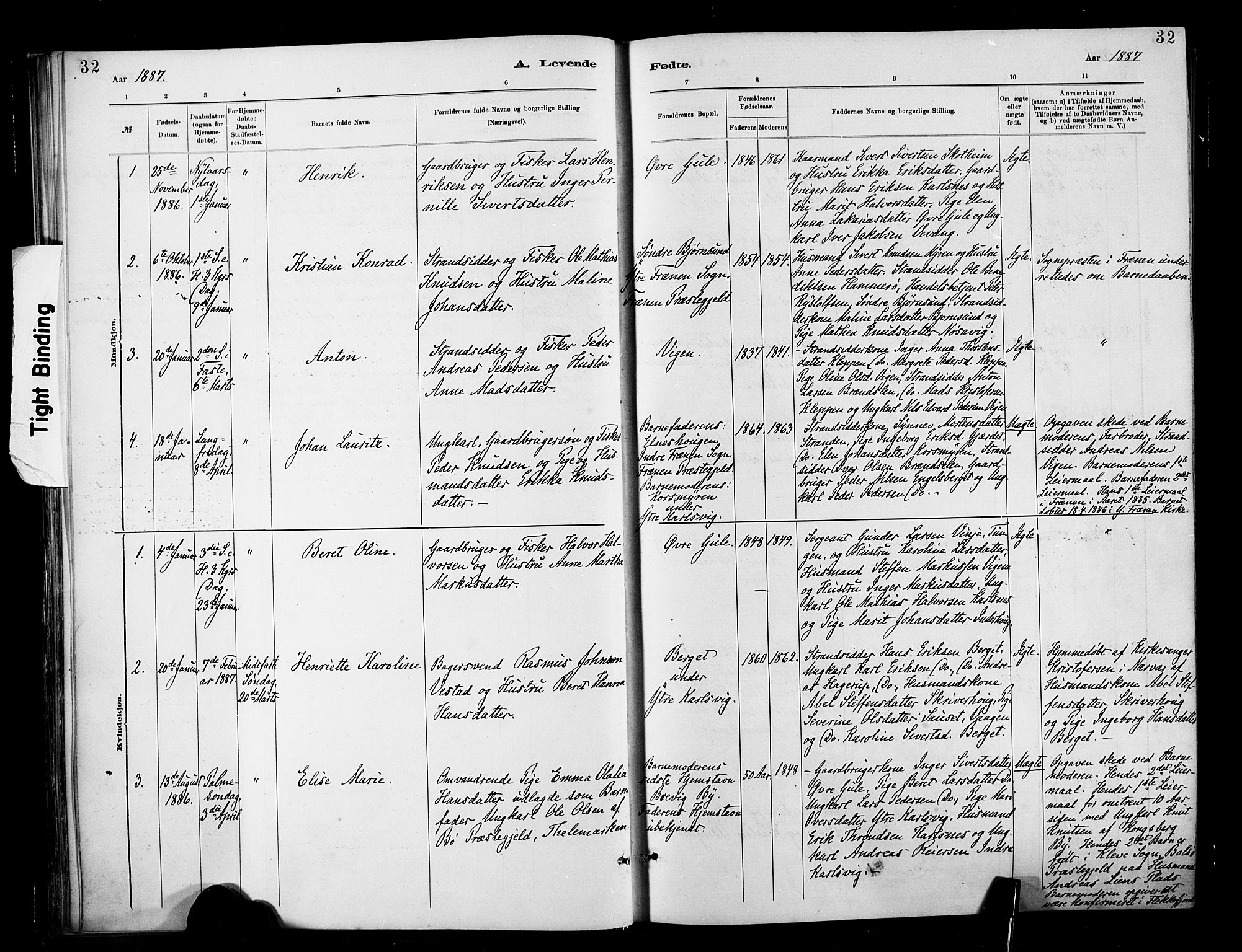 Ministerialprotokoller, klokkerbøker og fødselsregistre - Møre og Romsdal, AV/SAT-A-1454/566/L0769: Ministerialbok nr. 566A08, 1881-1903, s. 32