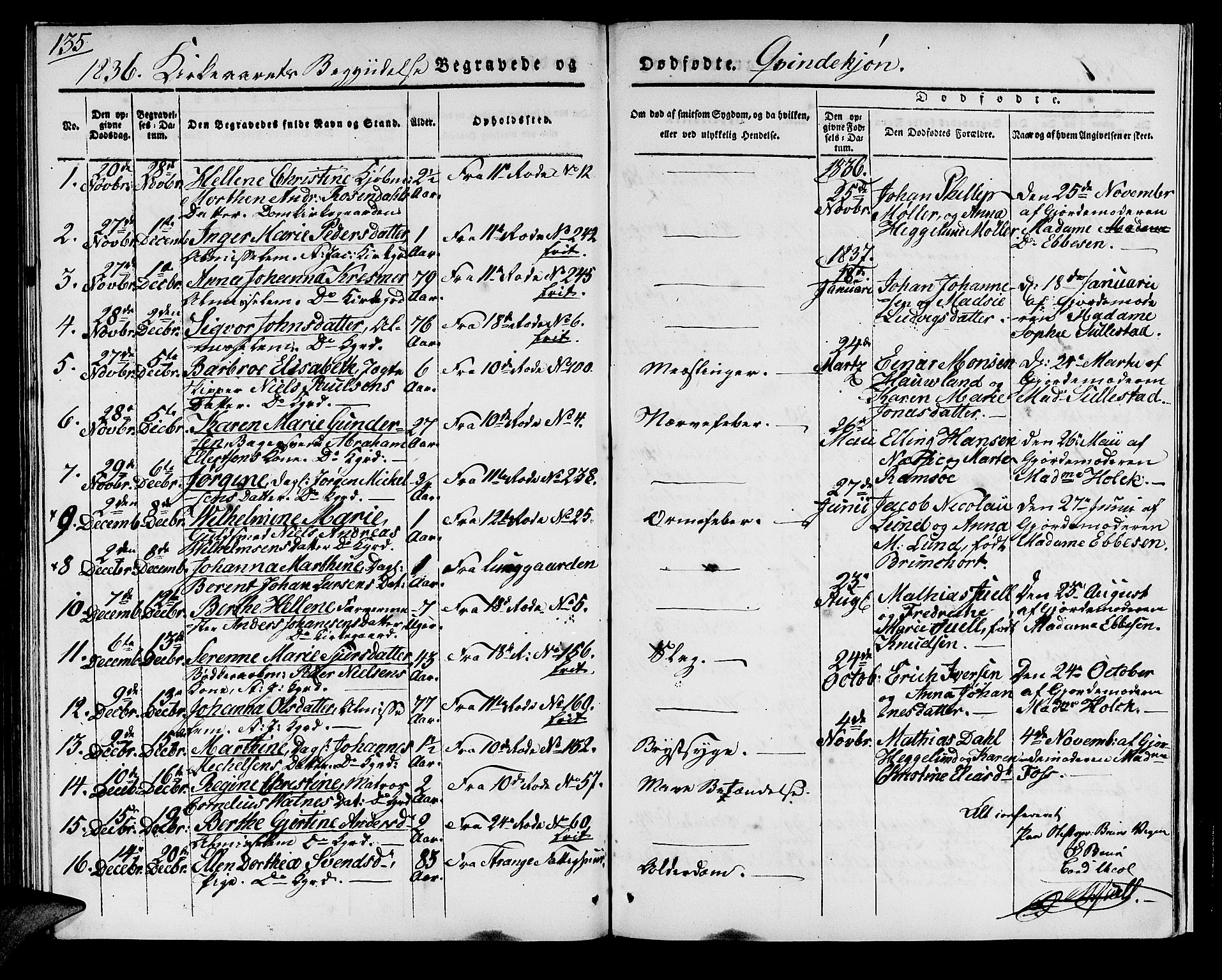 Domkirken sokneprestembete, AV/SAB-A-74801/H/Haa/L0014: Ministerialbok nr. A 13, 1830-1837, s. 135