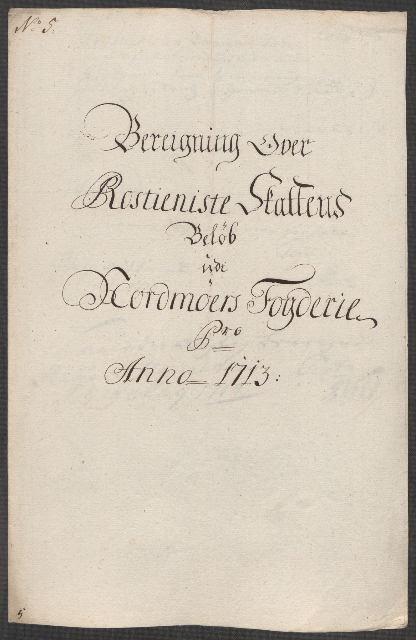 Rentekammeret inntil 1814, Reviderte regnskaper, Fogderegnskap, RA/EA-4092/R56/L3747: Fogderegnskap Nordmøre, 1713, s. 87