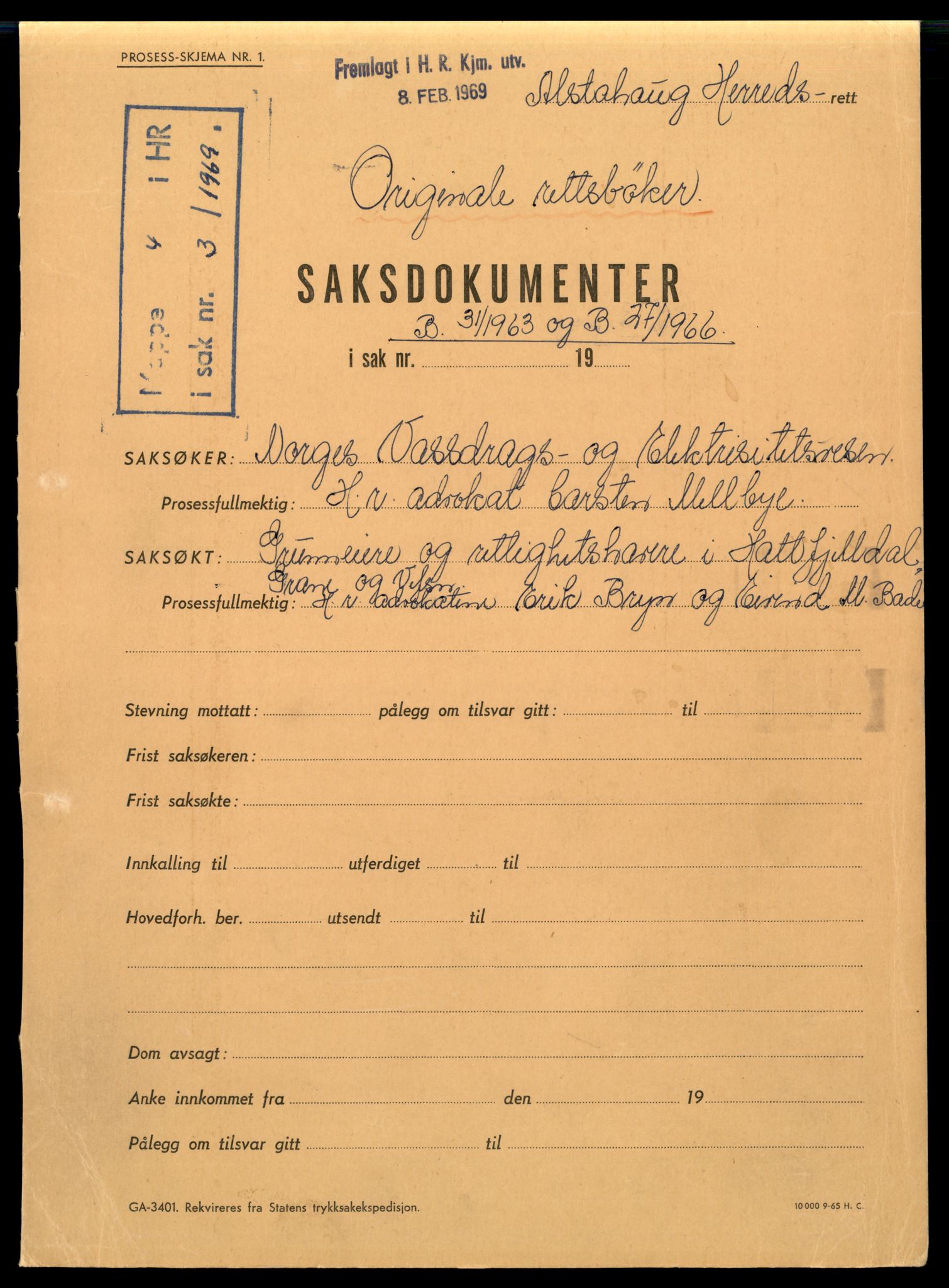 Søndre Helgeland sorenskriveri, SAT/A-4575/1/1/1O/1Oe/L0017: B-saker, 1961, s. 1569