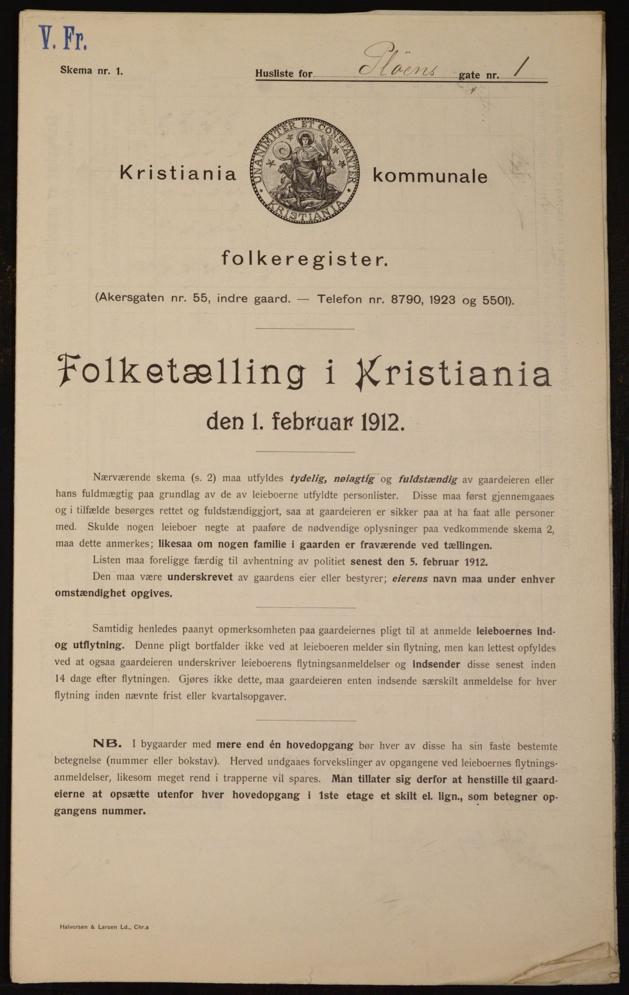 OBA, Kommunal folketelling 1.2.1912 for Kristiania, 1912, s. 81380