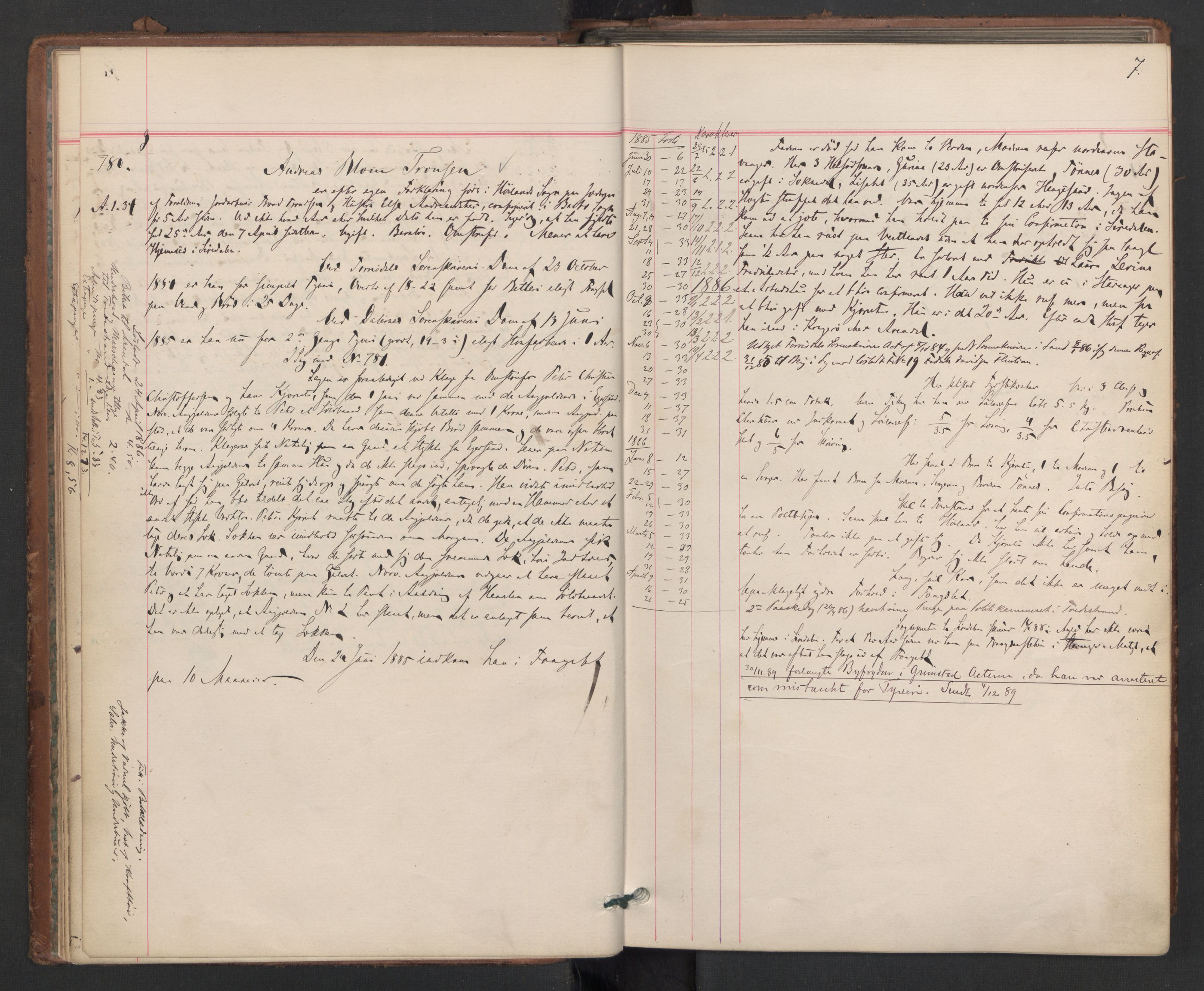 Botsfengslet, AV/RA-S-1539/D/Db/Dbb/L0023: 774g - 57h, 1885-1886, s. 7