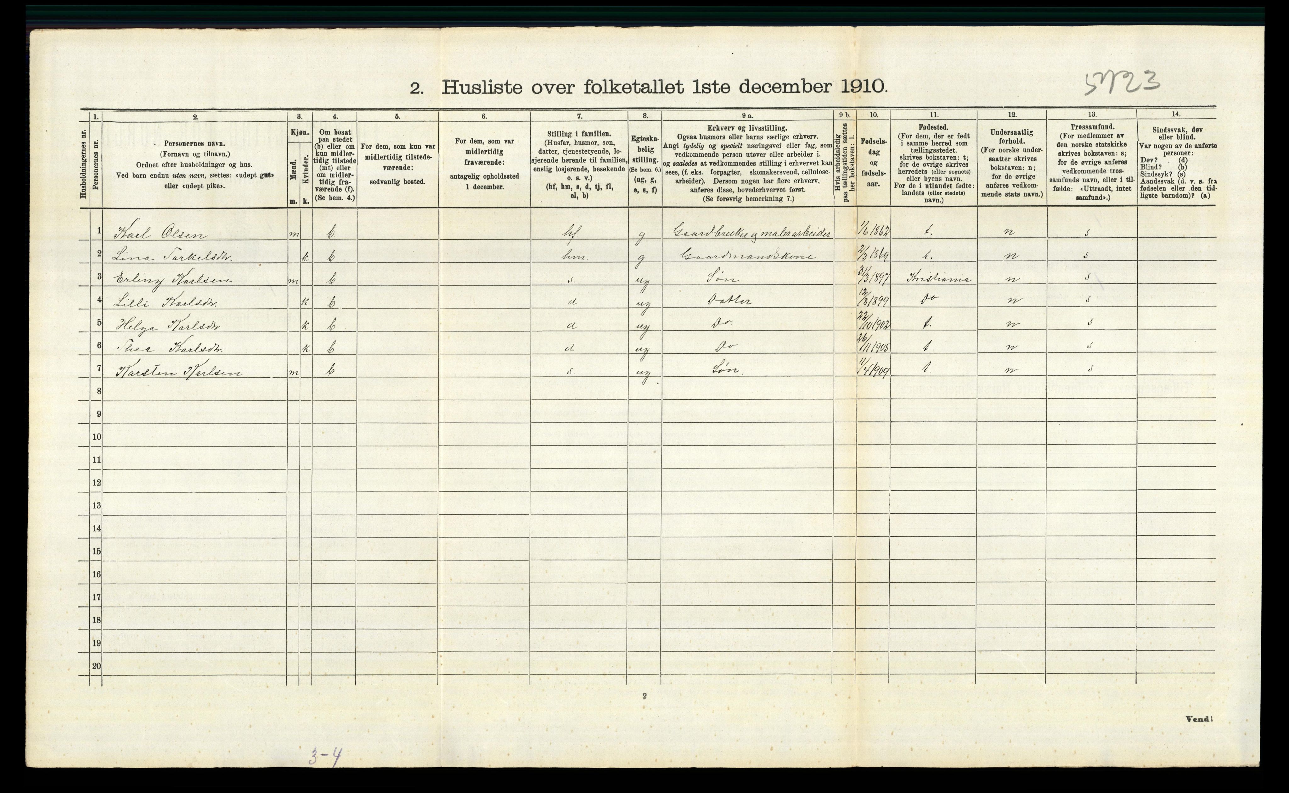 RA, Folketelling 1910 for 0419 Sør-Odal herred, 1910, s. 575