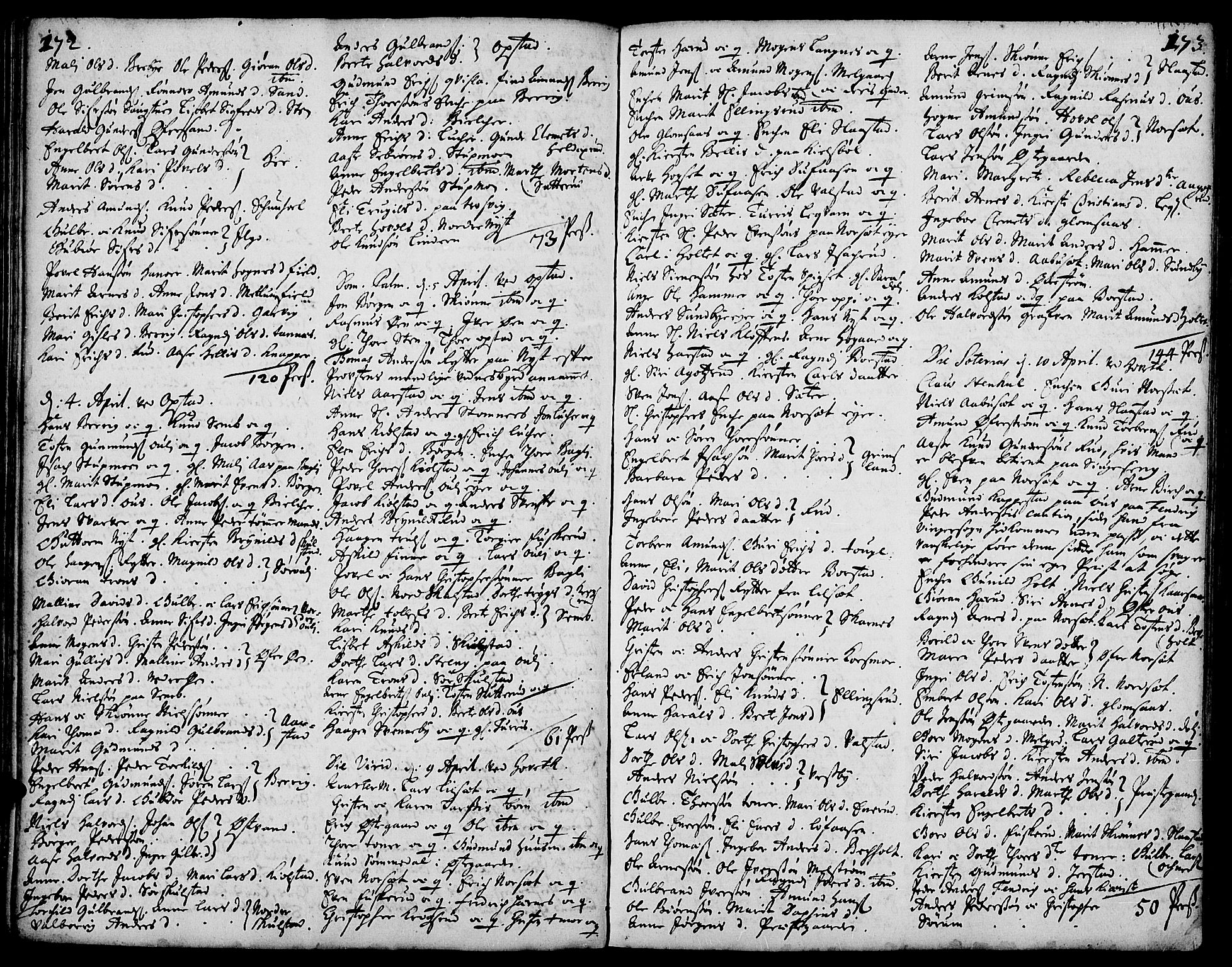 Strøm-Odalen prestekontor, AV/SAH-PREST-028/H/Ha/Haa/L0001: Ministerialbok nr. 1, 1689-1715, s. 172-173