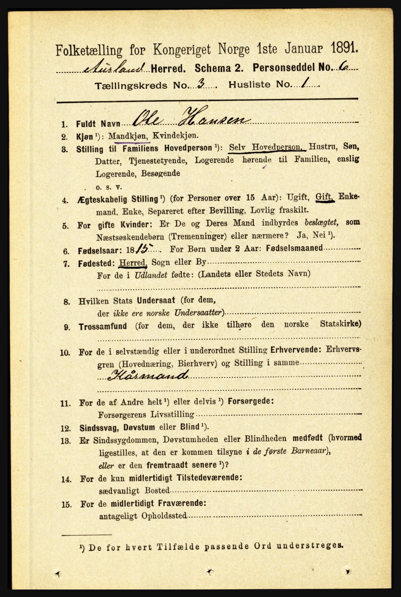 RA, Folketelling 1891 for 1421 Aurland herred, 1891, s. 948