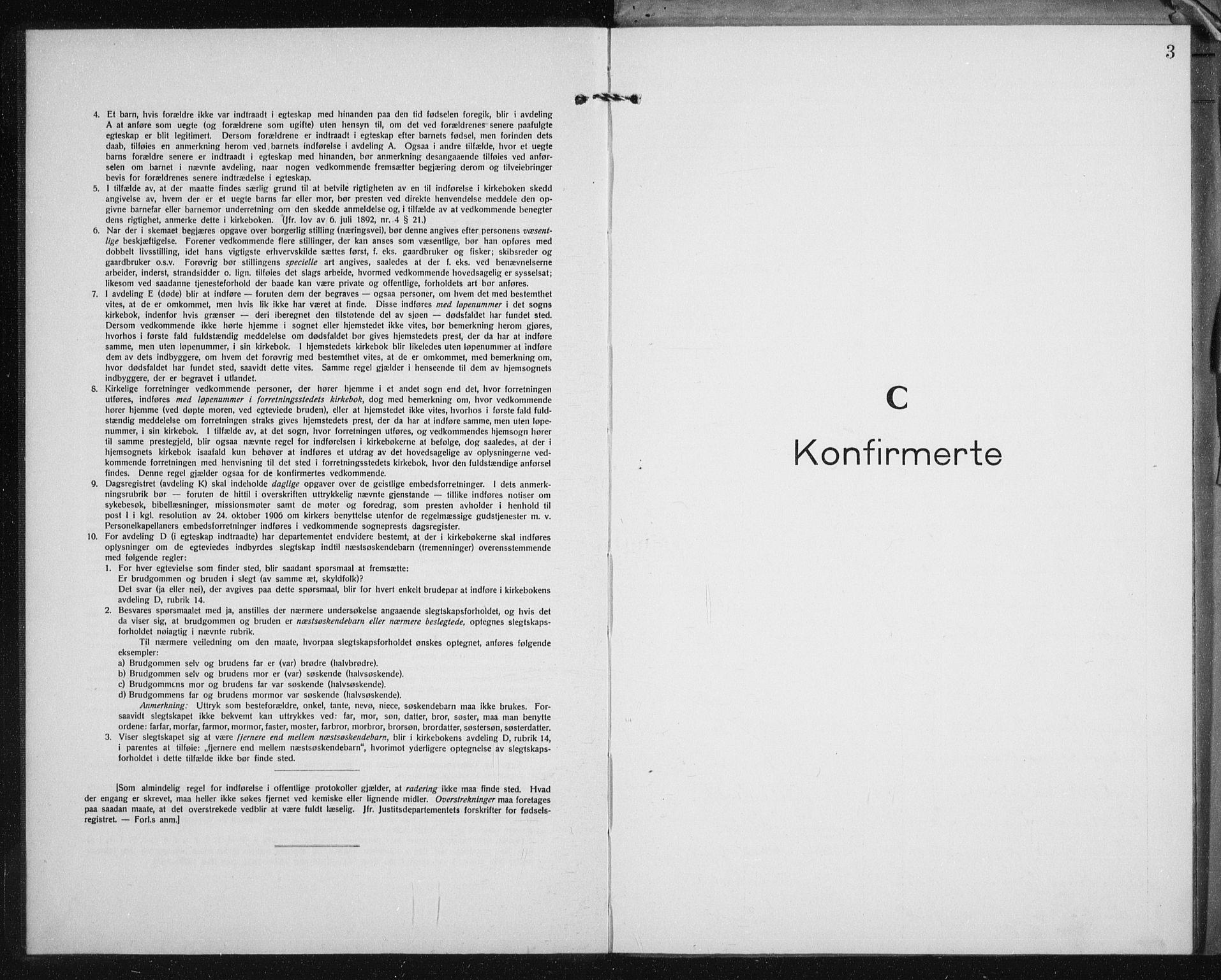 Salangen sokneprestembete, SATØ/S-1324/H/Ha/L0006klokker: Klokkerbok nr. 6, 1919-1937, s. 3