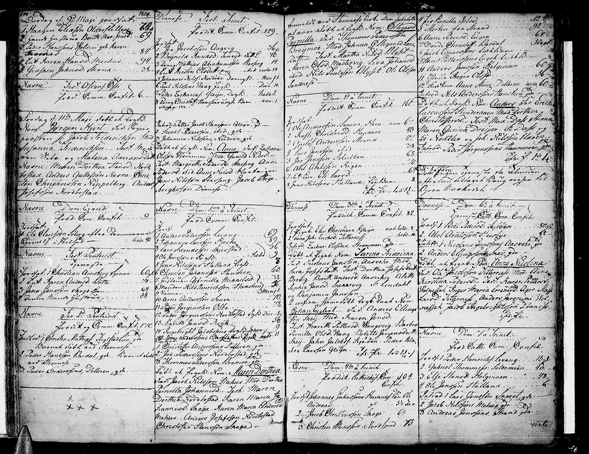 Ministerialprotokoller, klokkerbøker og fødselsregistre - Nordland, AV/SAT-A-1459/838/L0545: Ministerialbok nr. 838A04, 1791-1820, s. 144-145