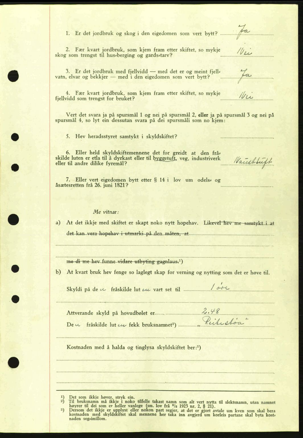 Nordre Sunnmøre sorenskriveri, SAT/A-0006/1/2/2C/2Ca: Pantebok nr. A7, 1939-1939, Dagboknr: 984/1939