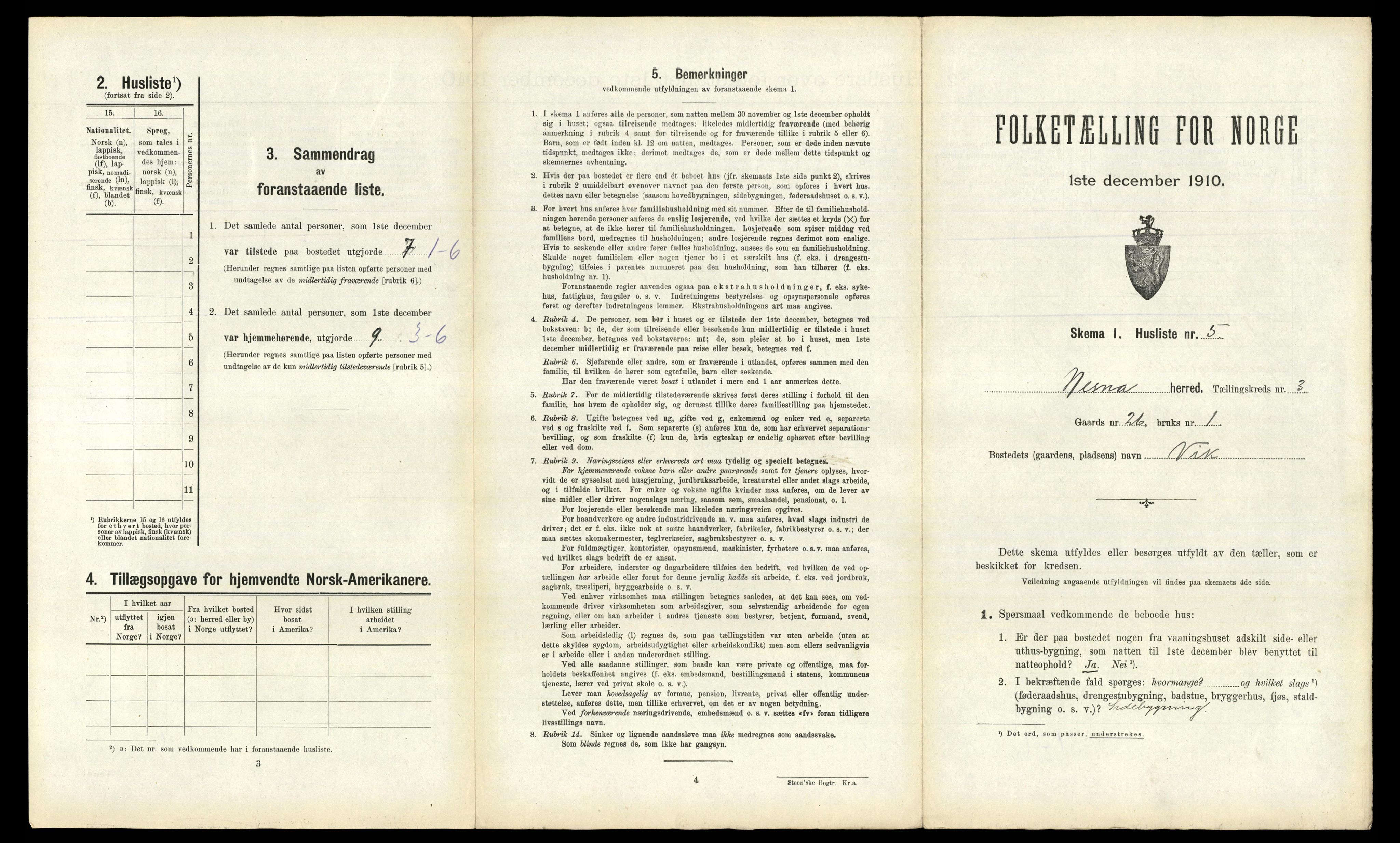 RA, Folketelling 1910 for 1828 Nesna herred, 1910, s. 414