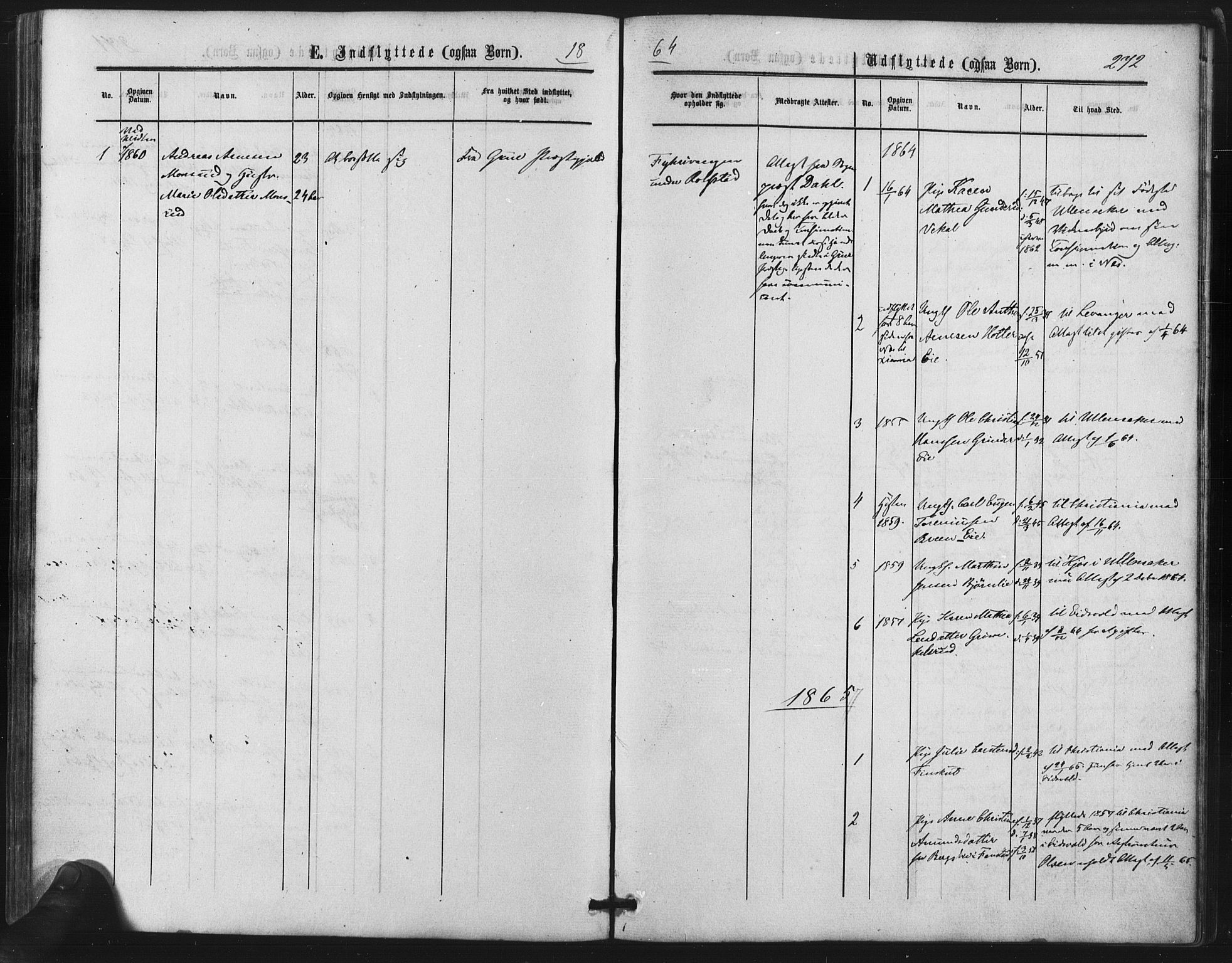 Nes prestekontor Kirkebøker, SAO/A-10410/F/Fb/L0001: Ministerialbok nr. II 1, 1859-1882, s. 272