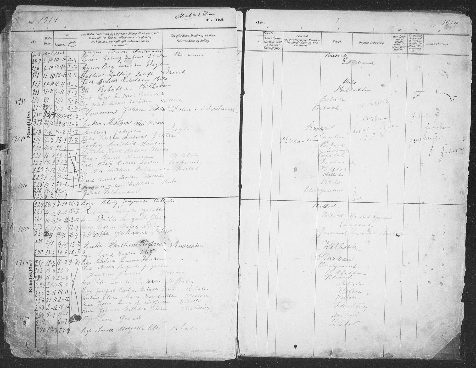 Trondenes sokneprestkontor, AV/SATØ-S-1319/H/Hb/L0013klokker: Klokkerbok nr. 13, 1891-1916