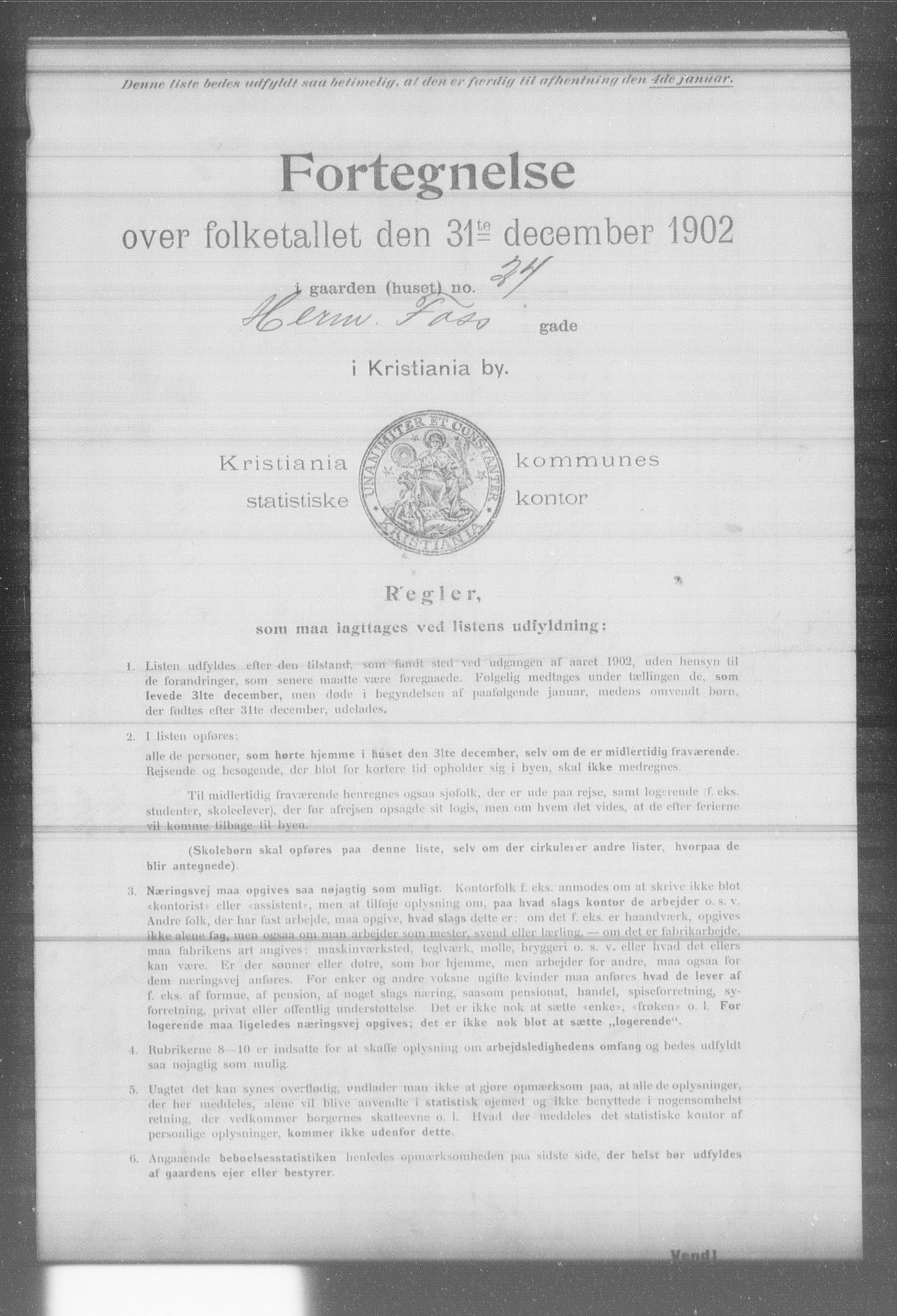 OBA, Kommunal folketelling 31.12.1902 for Kristiania kjøpstad, 1902, s. 7489