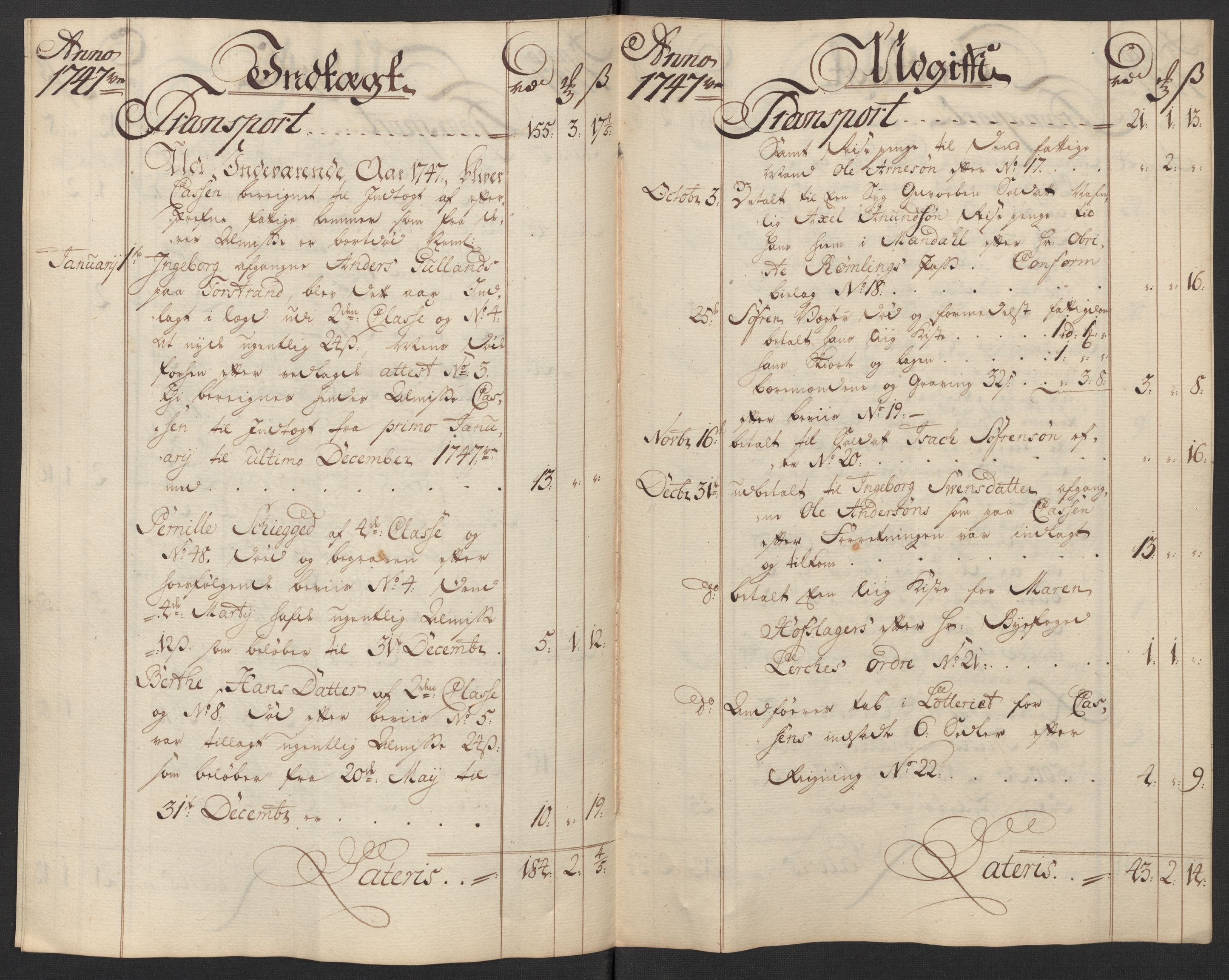 Kristiania tukthus, AV/SAO-A-10644/A/Ad/Adb/L0011: Innkomne skriv, rapporter og regnskap, 1742-1783, s. 48